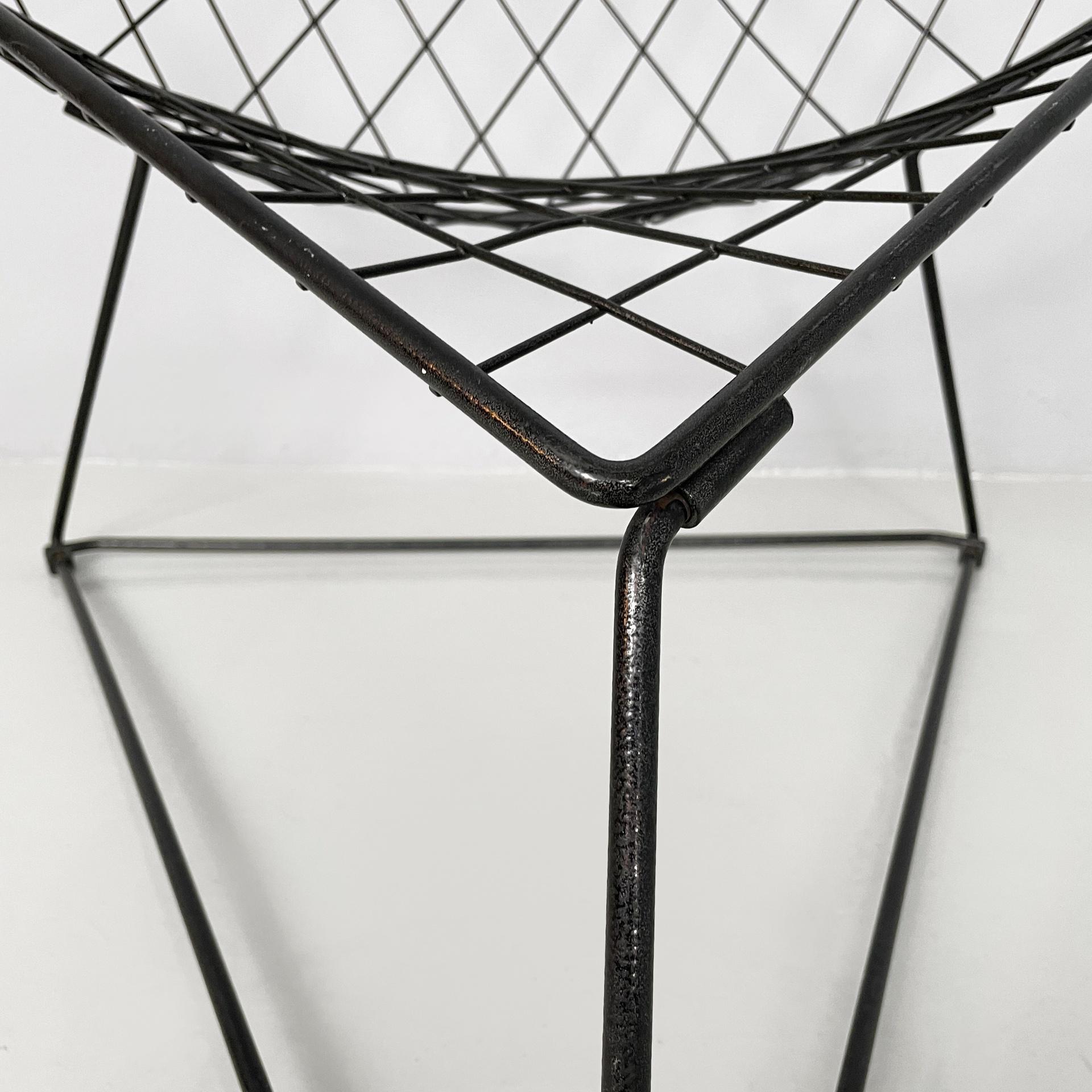 Italian modern armchairs in black metal, 1990s For Sale 5