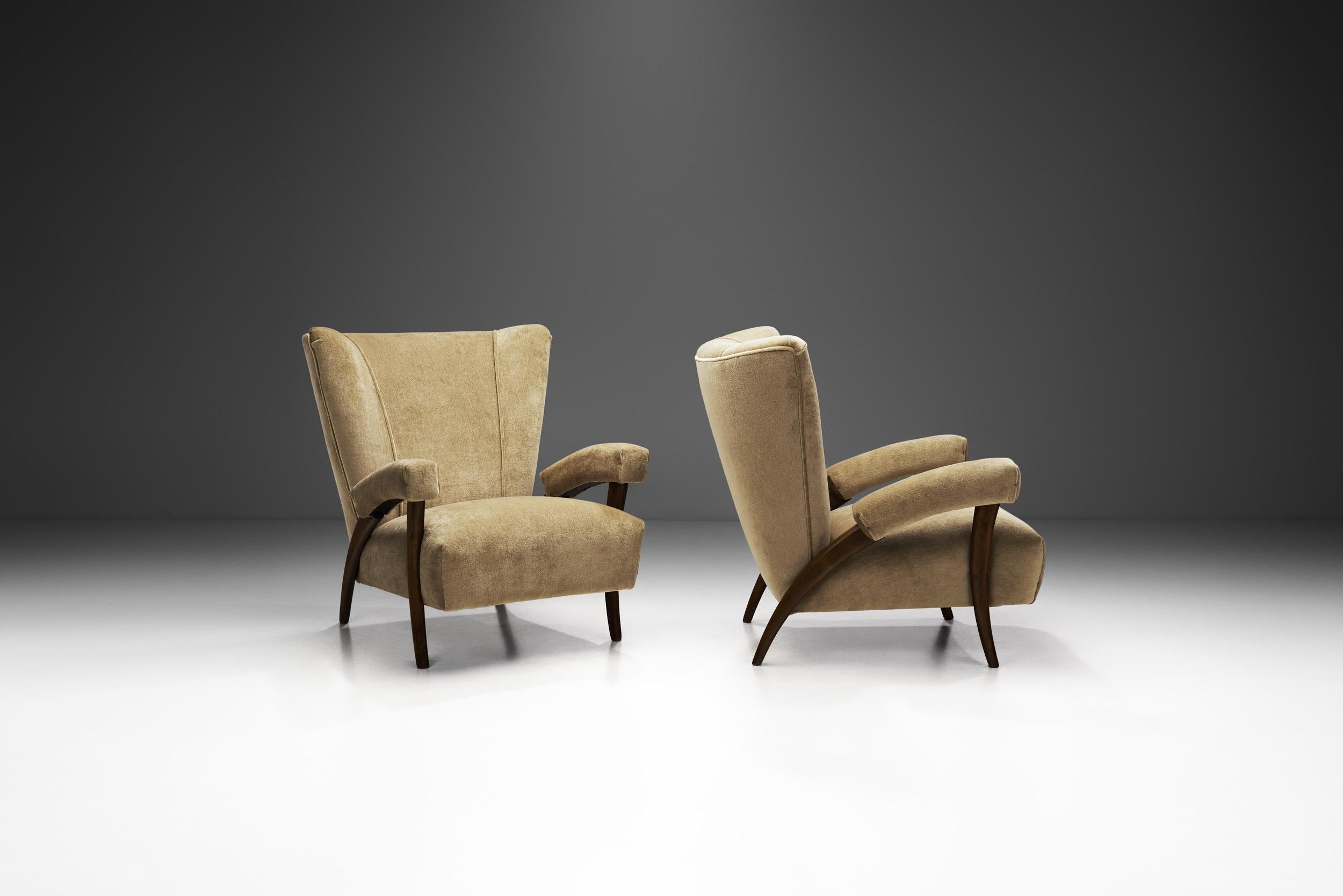 Mid-Century Modern Italian Modern Armchairs with 