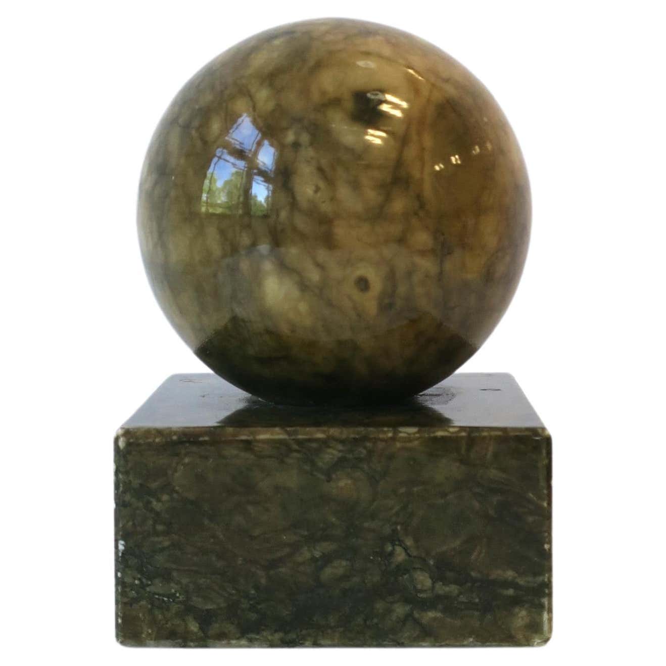 Italian Modern Art Deco Alabaster Marble Decorative Object or Bookend ...