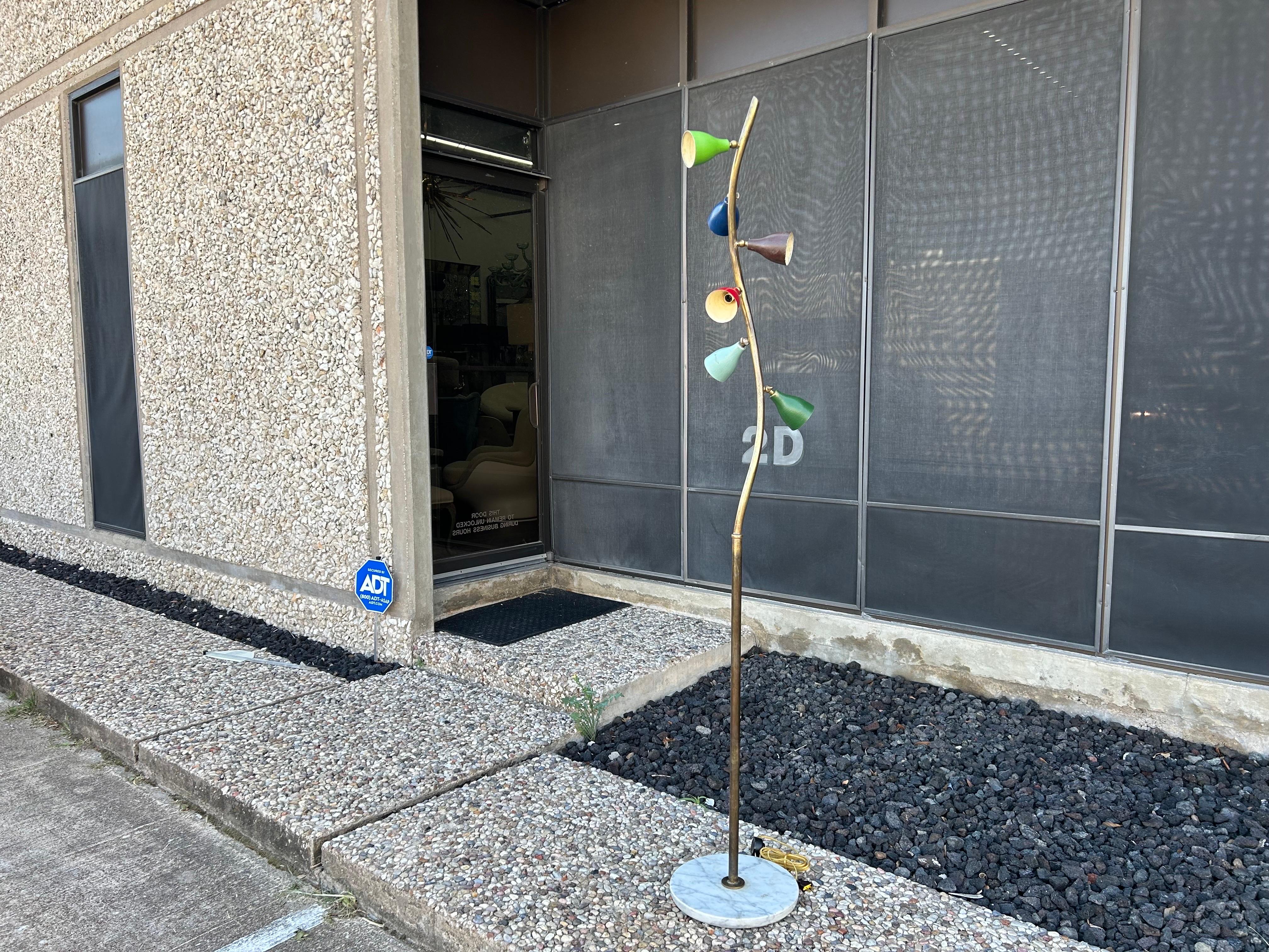 Italian Modern Arteluce Attributed Multi-Cone Floor Lamp For Sale 5