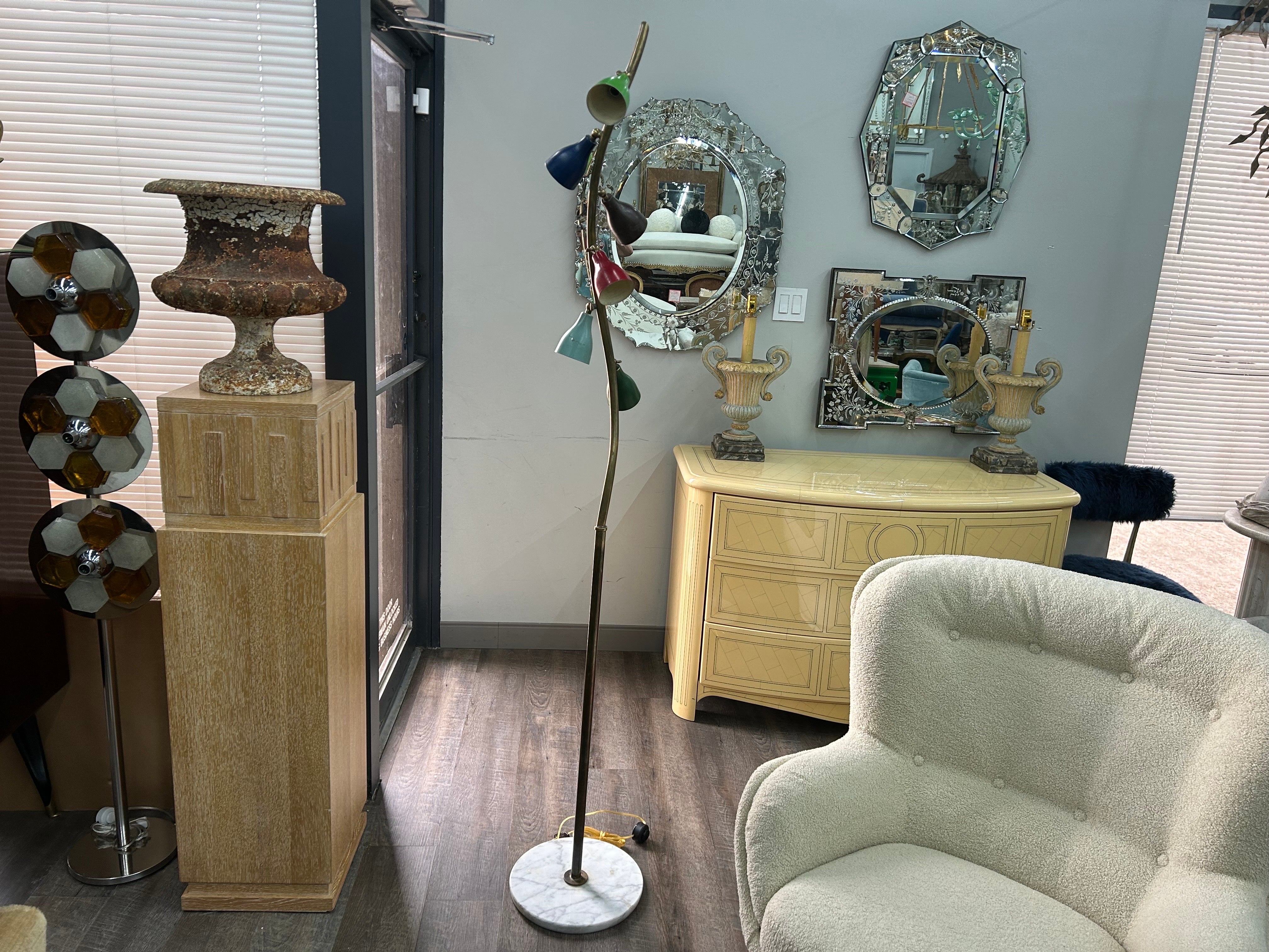 Italian Modern Arteluce Attributed Multi-Cone Floor Lamp For Sale 6