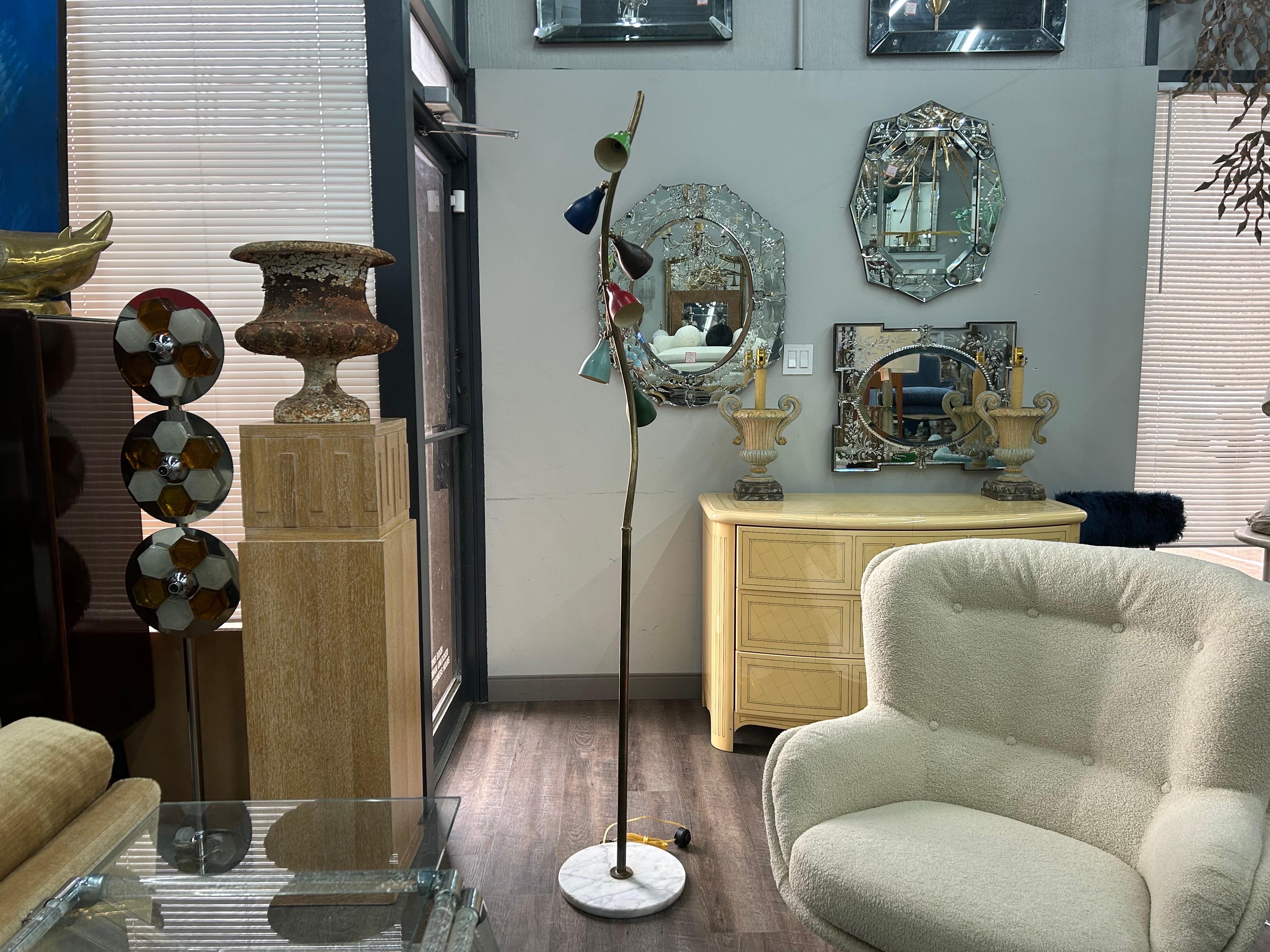 Italian Modern Arteluce Attributed Multi-Cone Floor Lamp For Sale 7