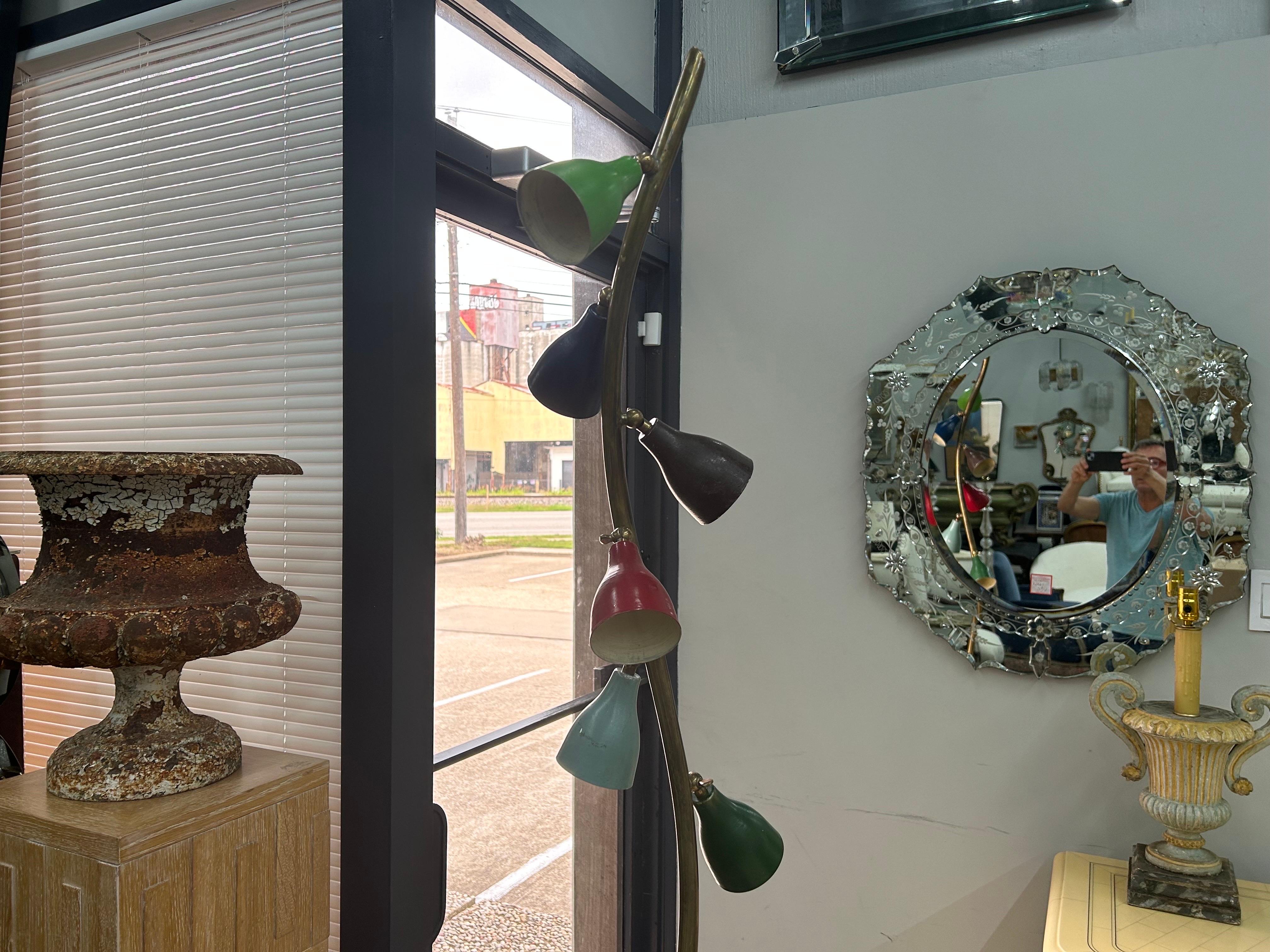 Italian Modern Arteluce Attributed Multi-Cone Floor Lamp For Sale 10