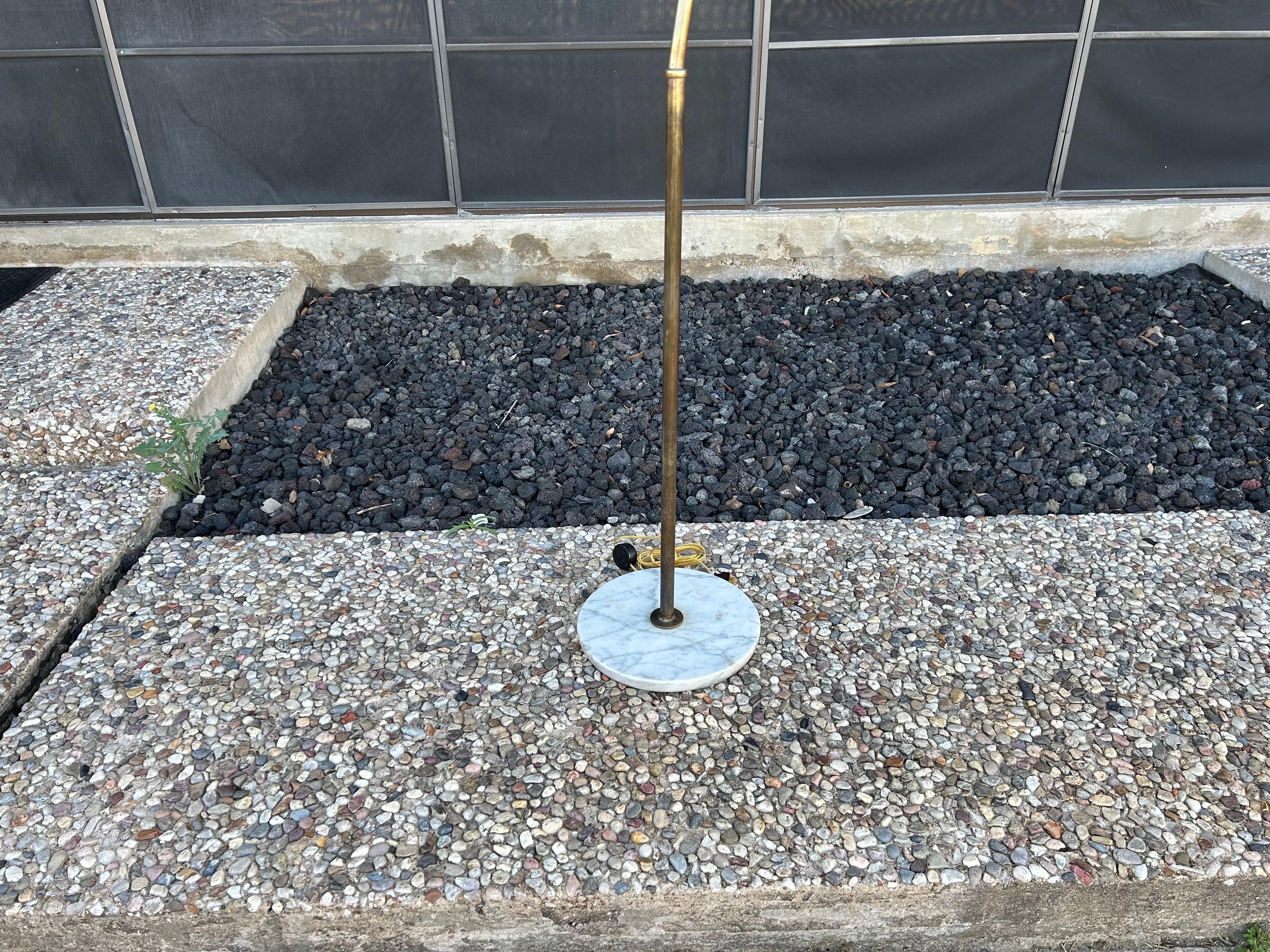Marble Italian Modern Arteluce Attributed Multi-Cone Floor Lamp For Sale