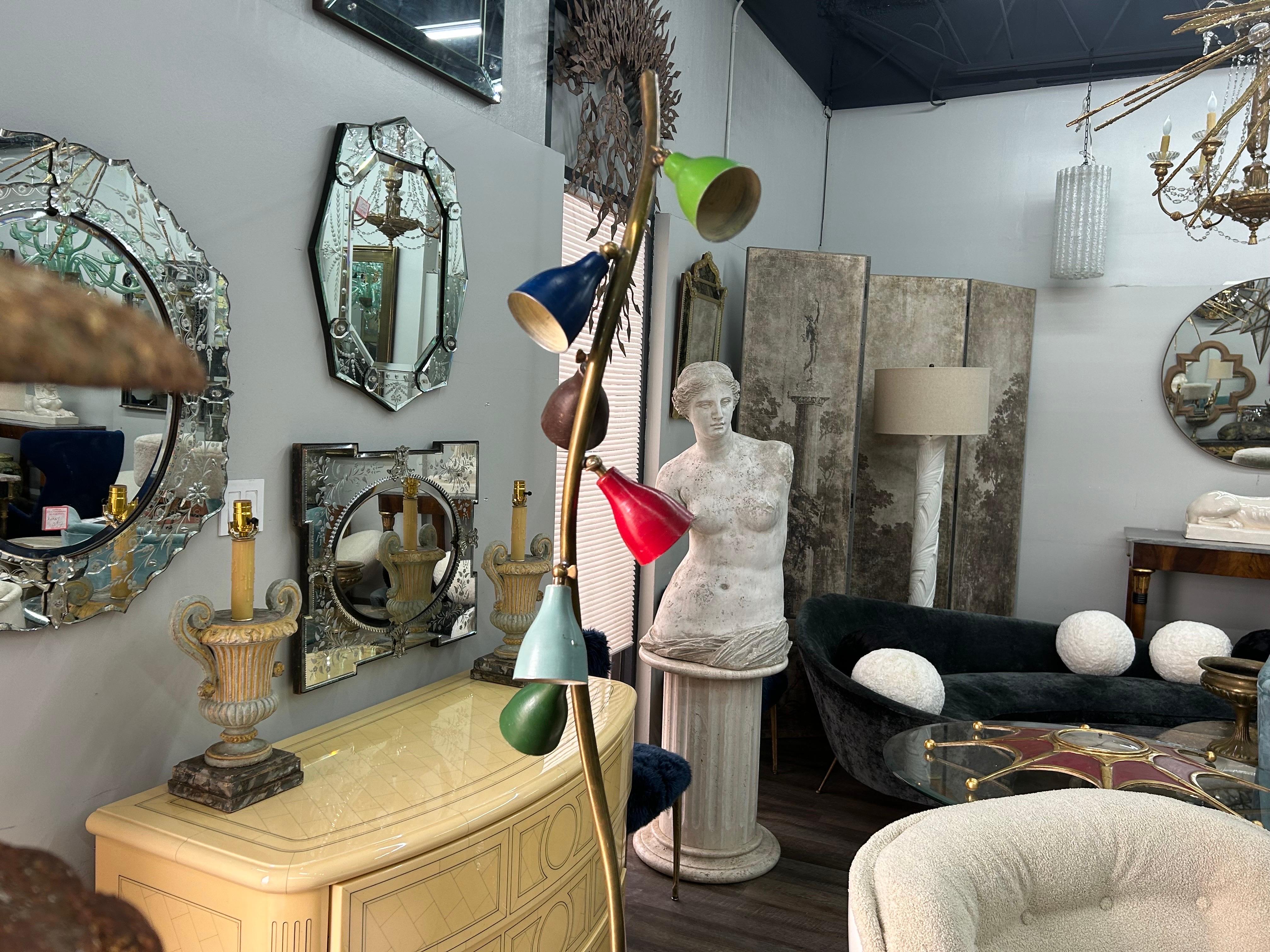 Italian Modern Arteluce Attributed Multi-Cone Floor Lamp For Sale 12