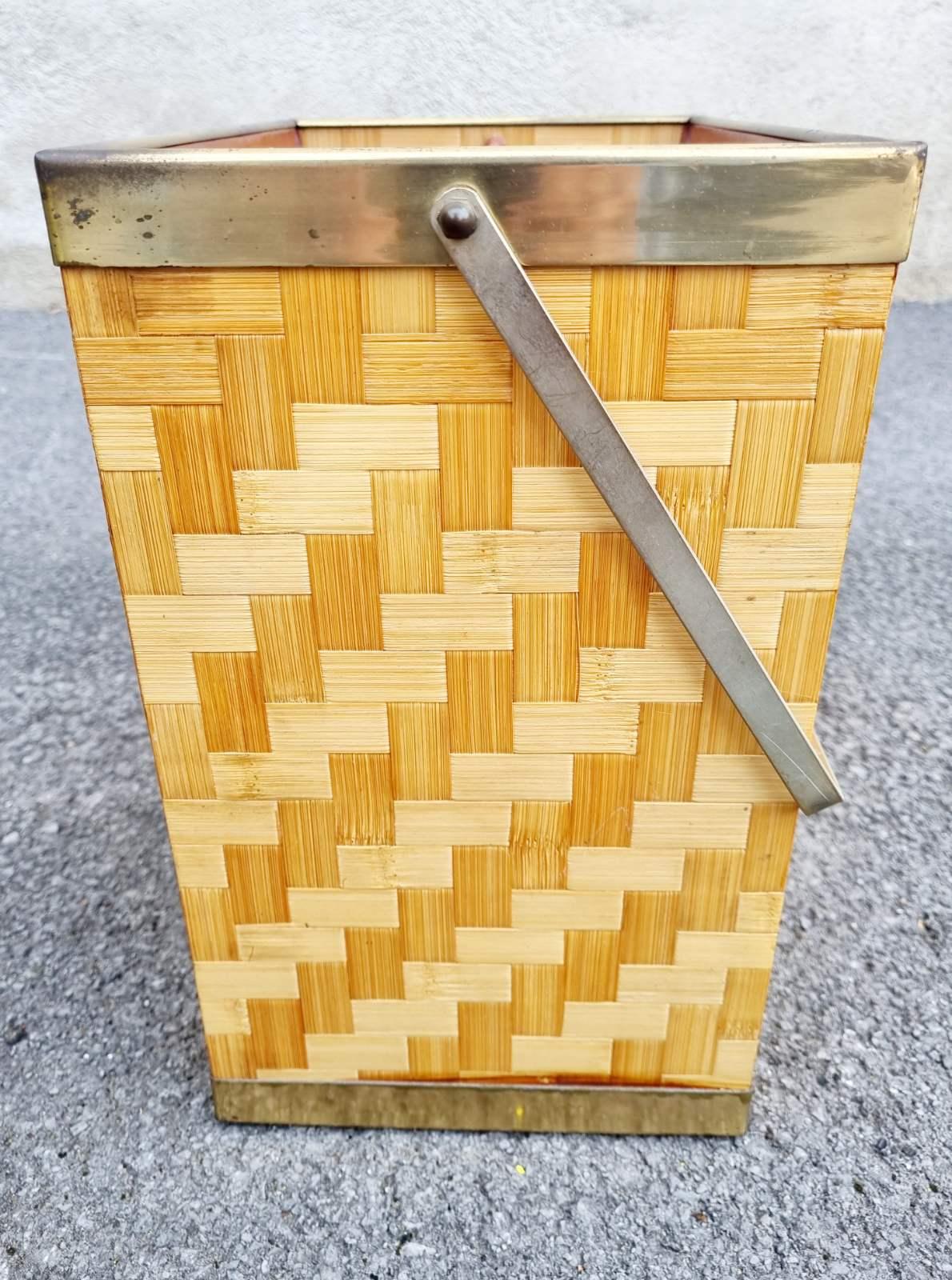 Portariviste moderno in bambù e ottone, Italia 70 in vendita 2