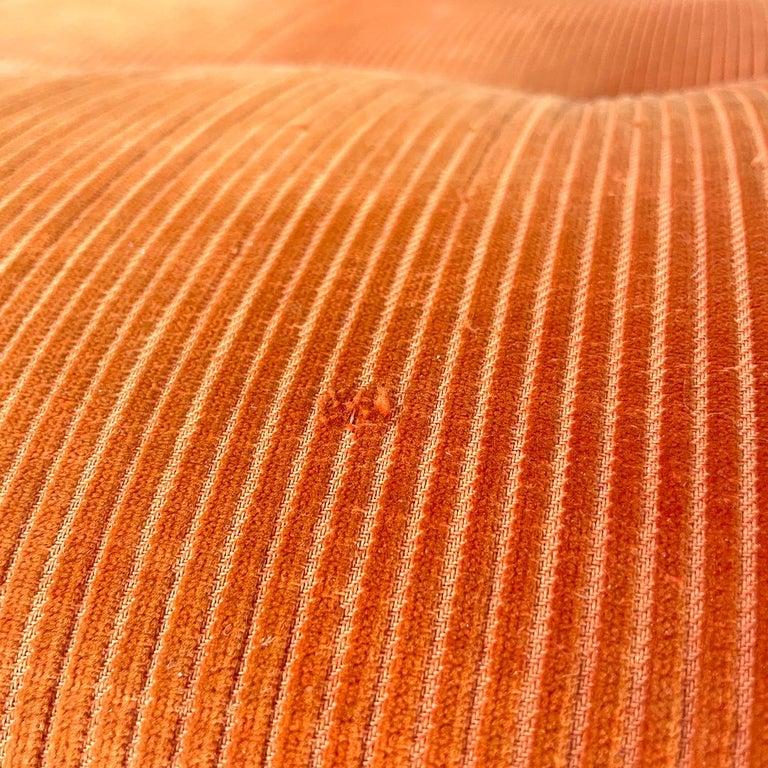 Sillón moderno italiano de bambú cojines naranja Tito Agnoli para Bonacina, años 70 en venta 6