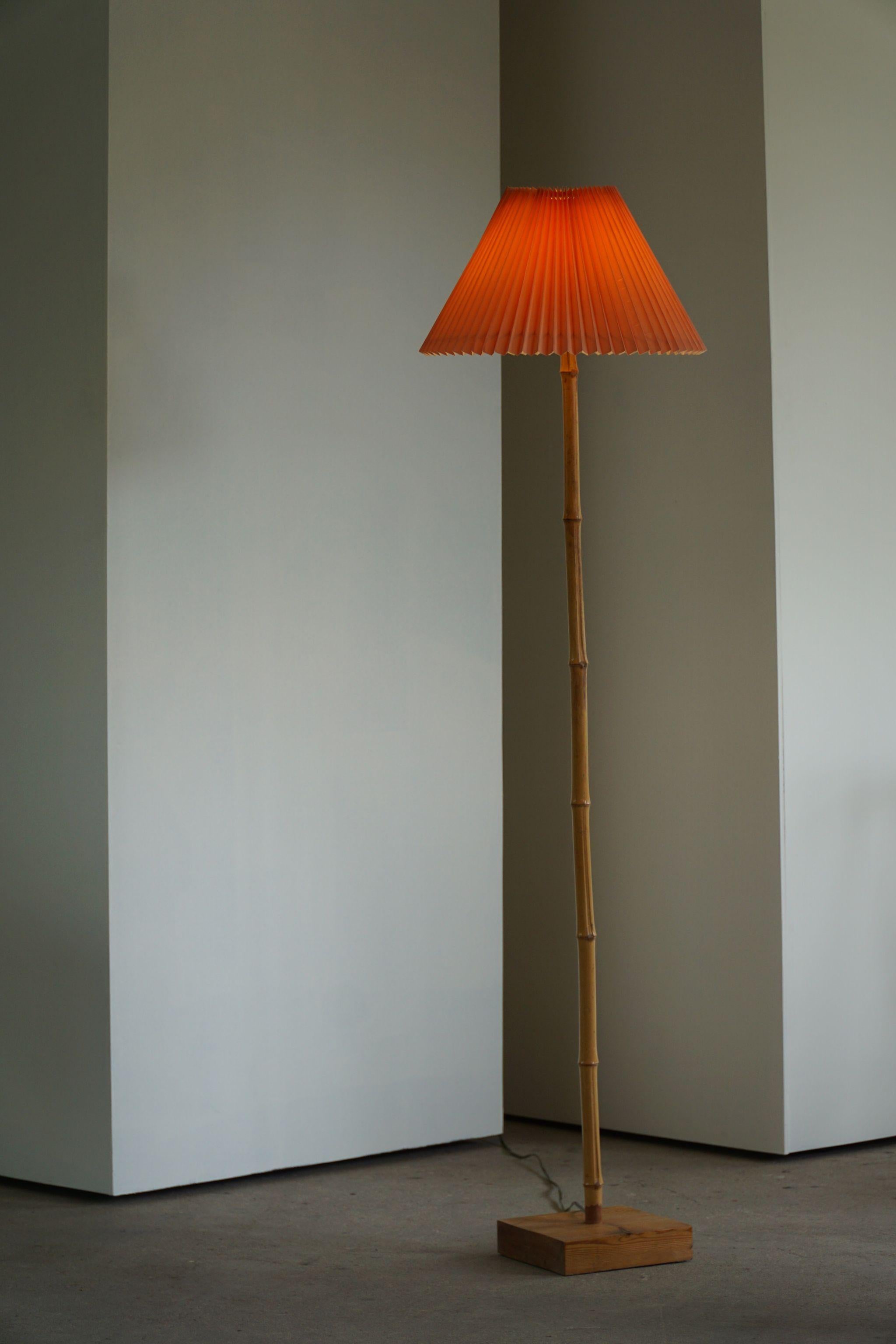 Italian Modern Bamboo Floor Lamp, Minimalist, 1970s 5