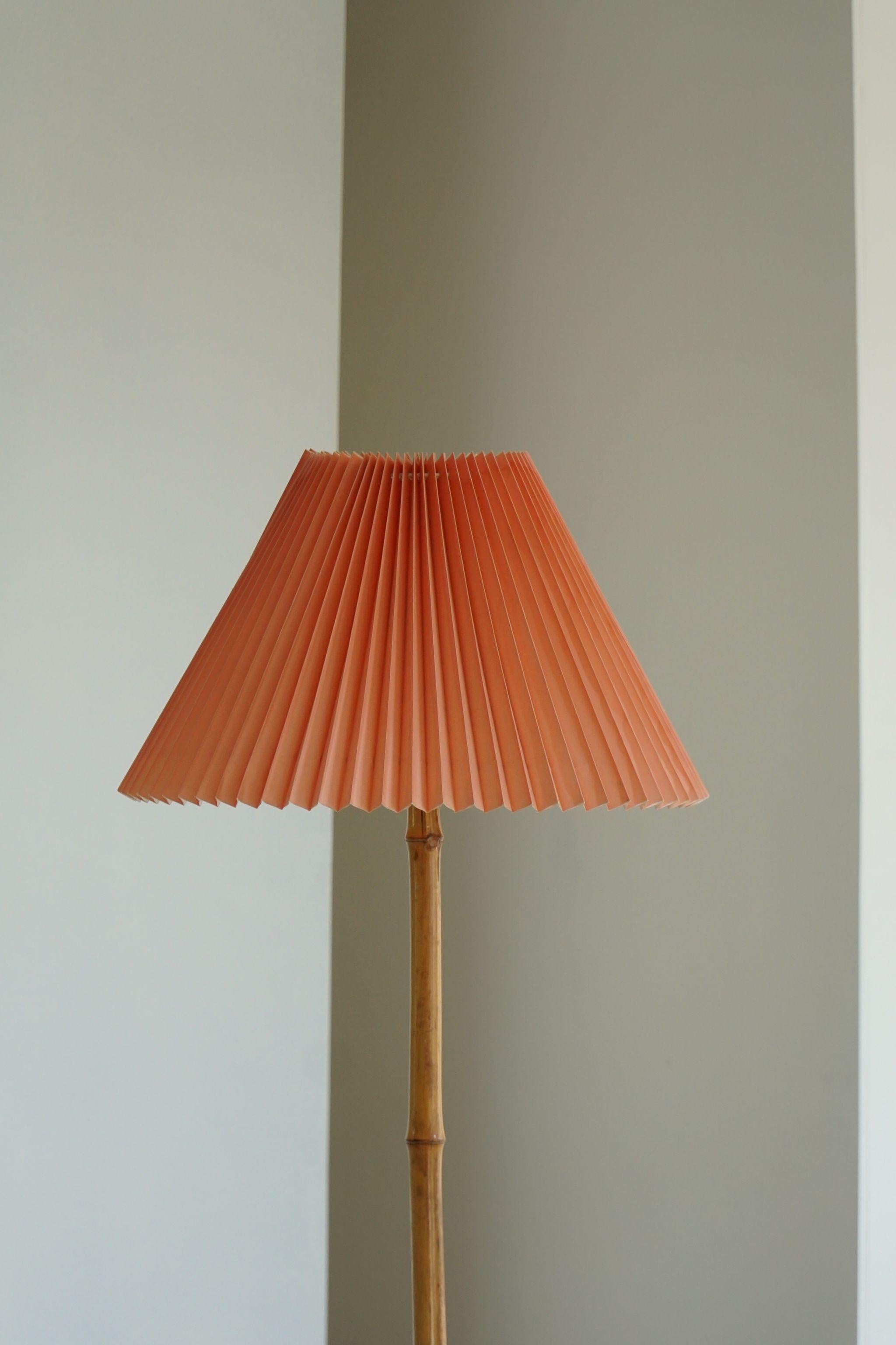 Italian Modern Bamboo Floor Lamp, Minimalist, 1970s 1