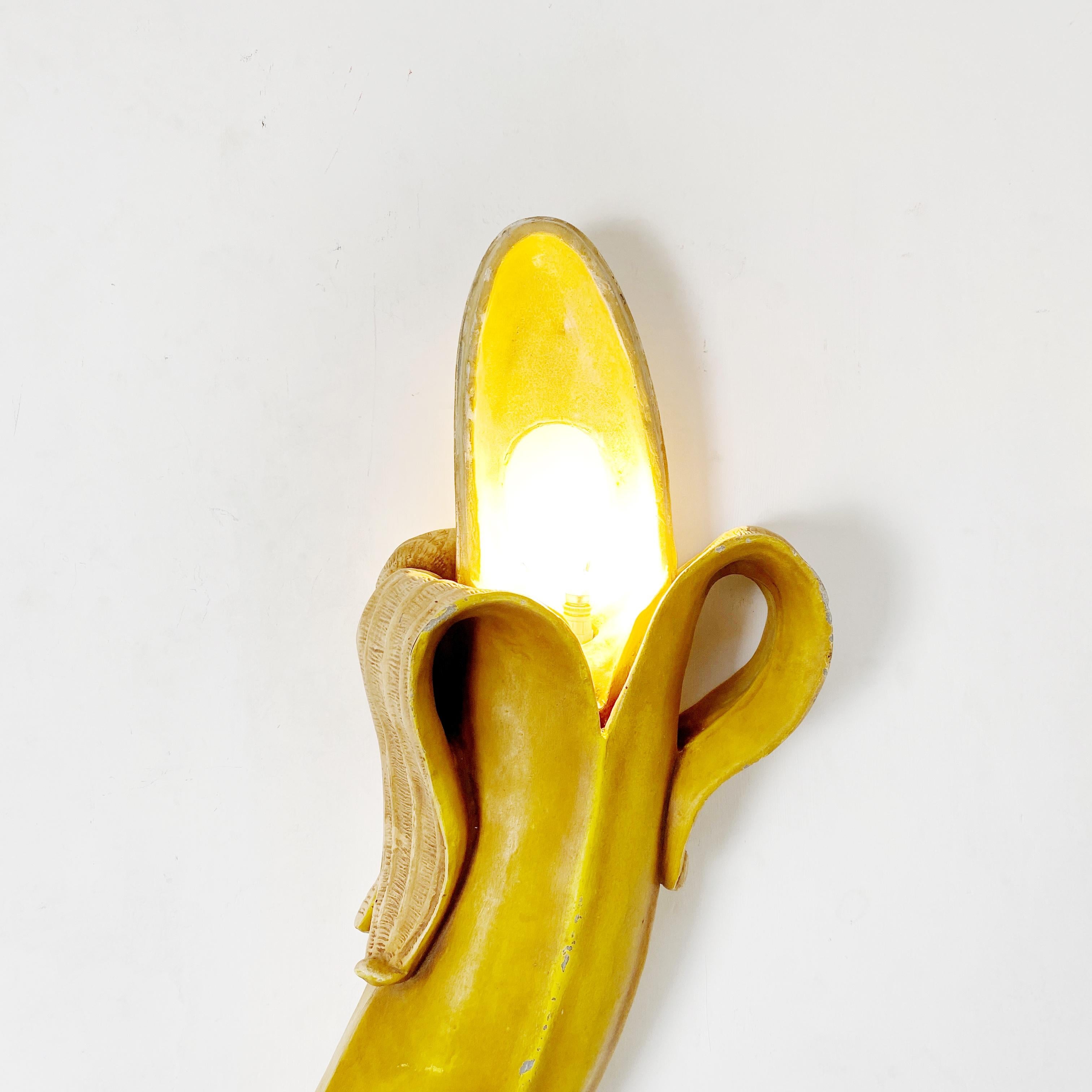 Italian Modern Banana - Shaped Resin Wall Lamp, 1990s 6