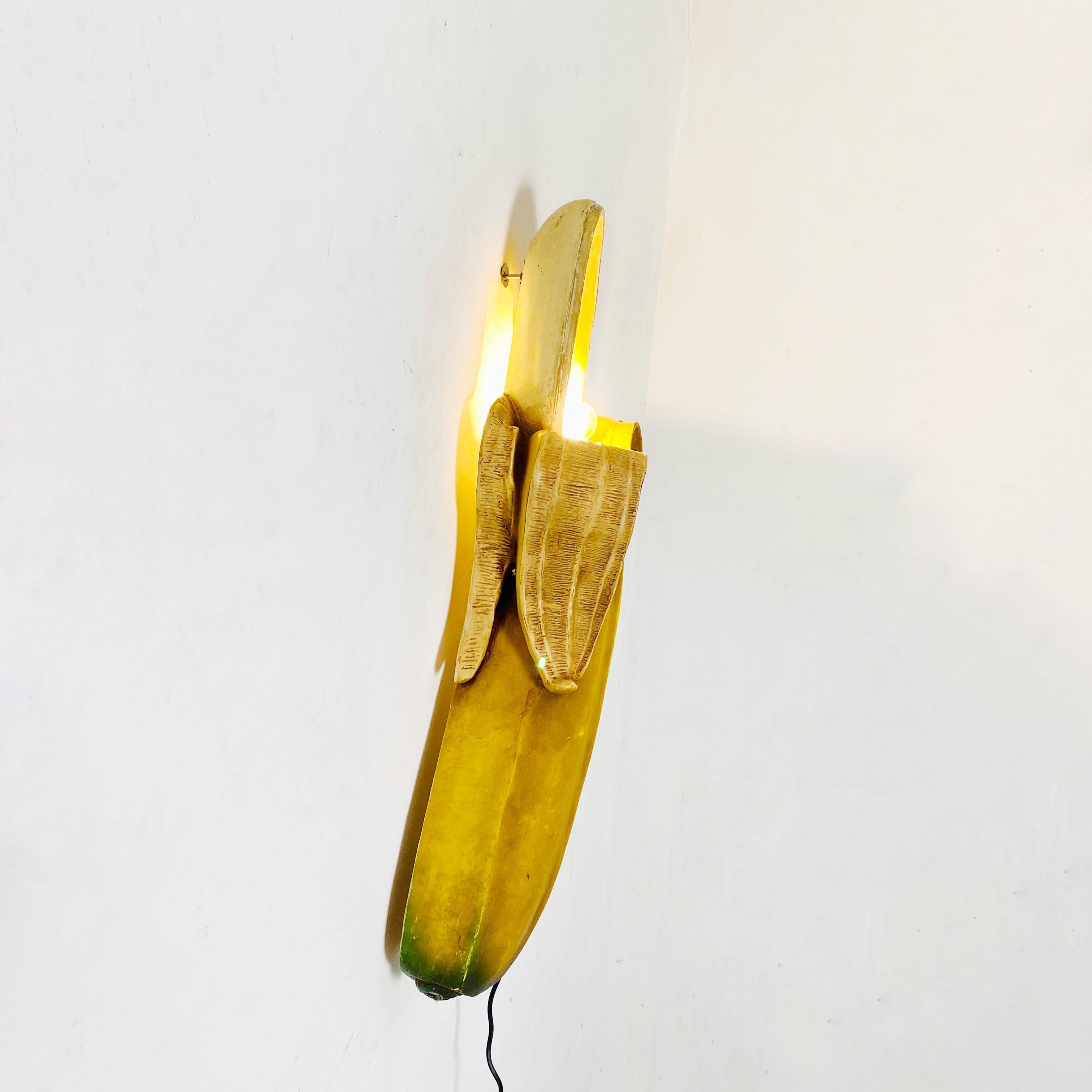 Italian Modern Banana - Shaped Resin Wall Lamp, 1990s 9