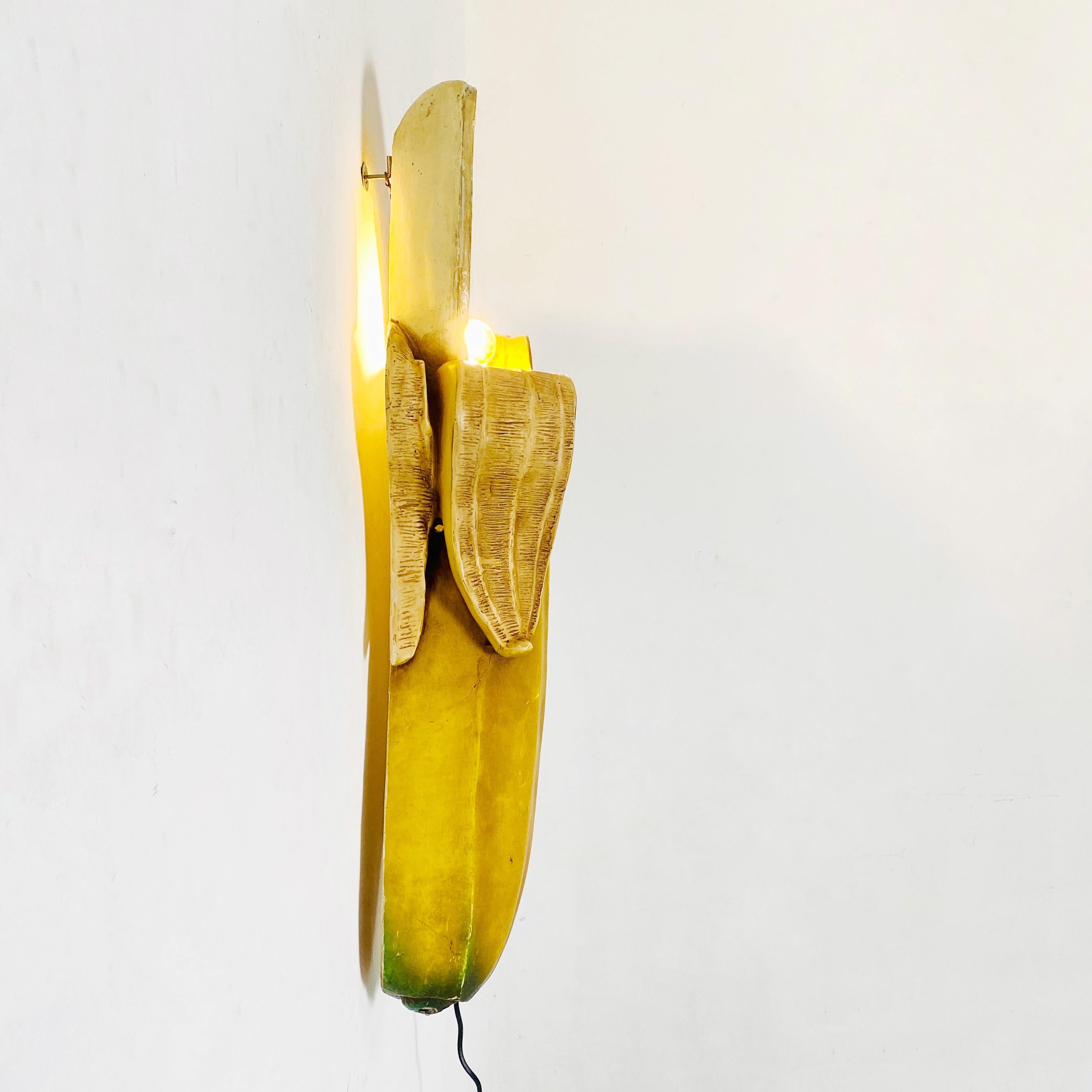 Italian Modern Banana - Shaped Resin Wall Lamp, 1990s 10