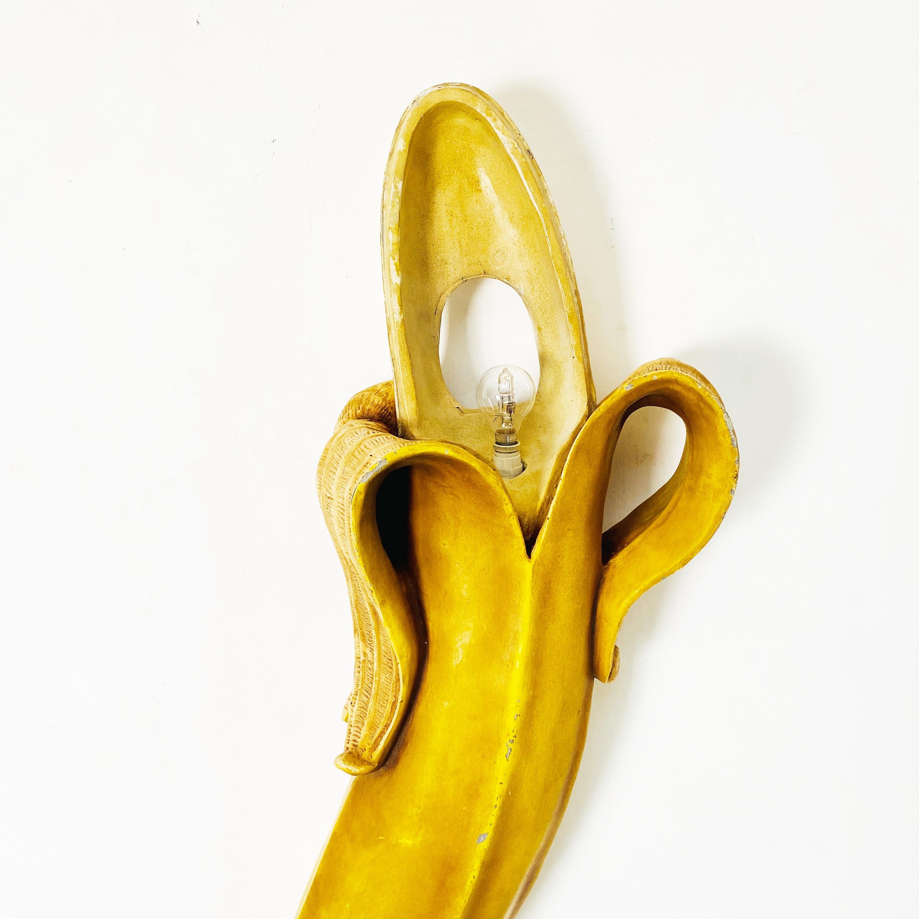 Late 20th Century Italian Modern Banana - Shaped Resin Wall Lamp, 1990s