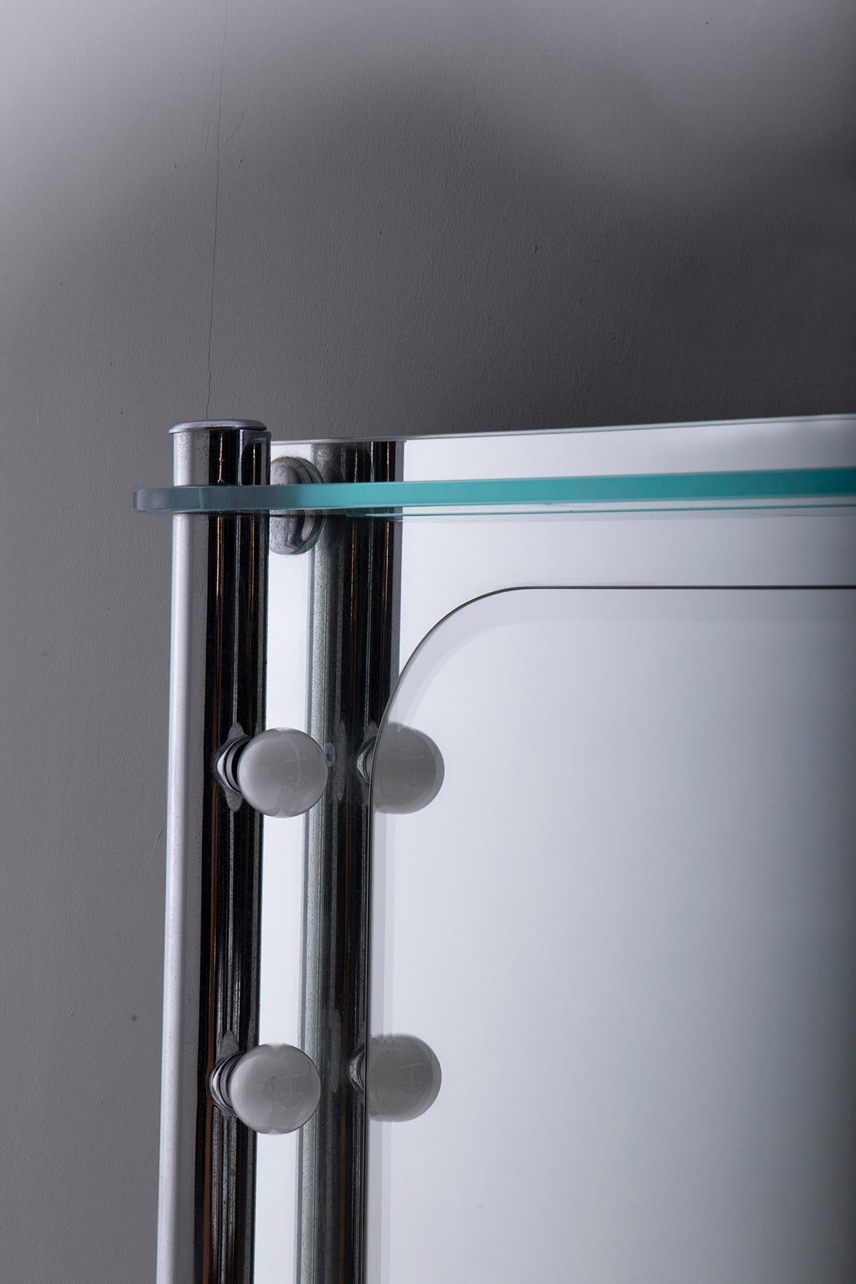 Metallo Italian modern bathroom mirror branded LUPI in vendita