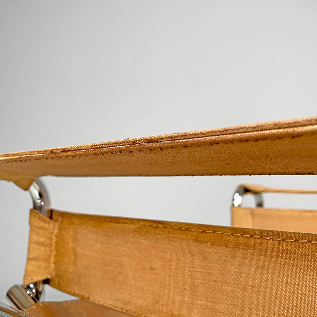 Moderner italienischer moderner beigefarbener Sessel Wassily oder B3 von Marcel Breuer für Gavina, 1970er Jahre im Angebot 5