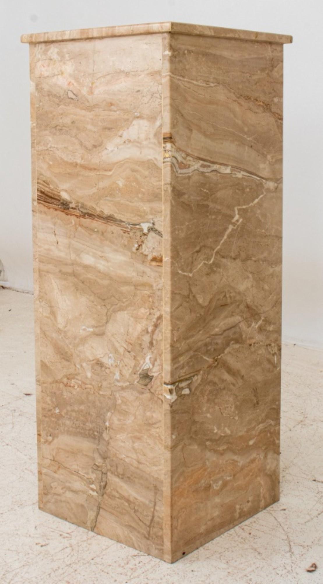 Italian Modern Beige Breccia Marble Pedestal In Good Condition For Sale In New York, NY