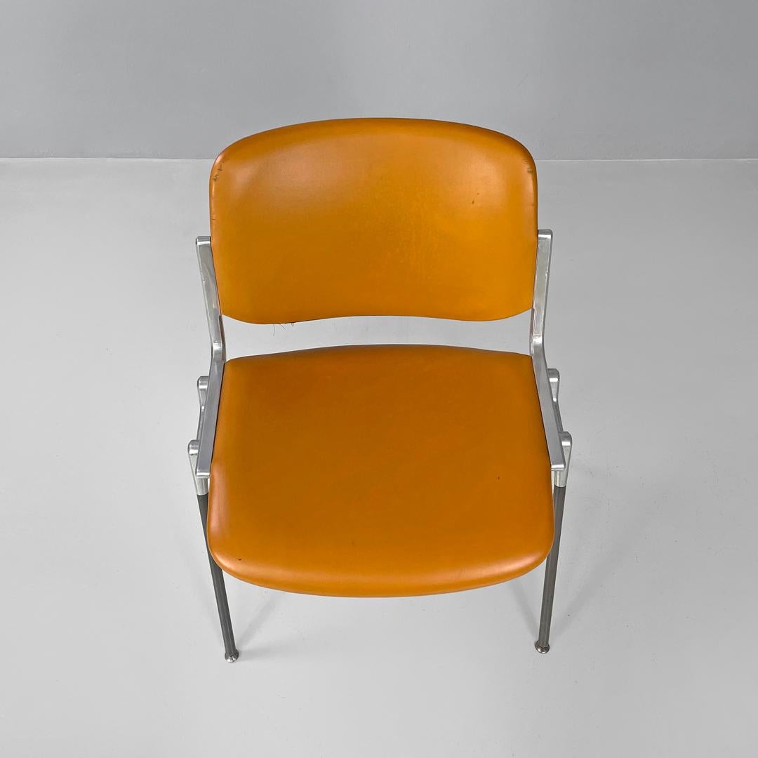 Metal Italian modern beige chairs DSC by Giancarlo Piretti for Anonima Castelli, 1970s