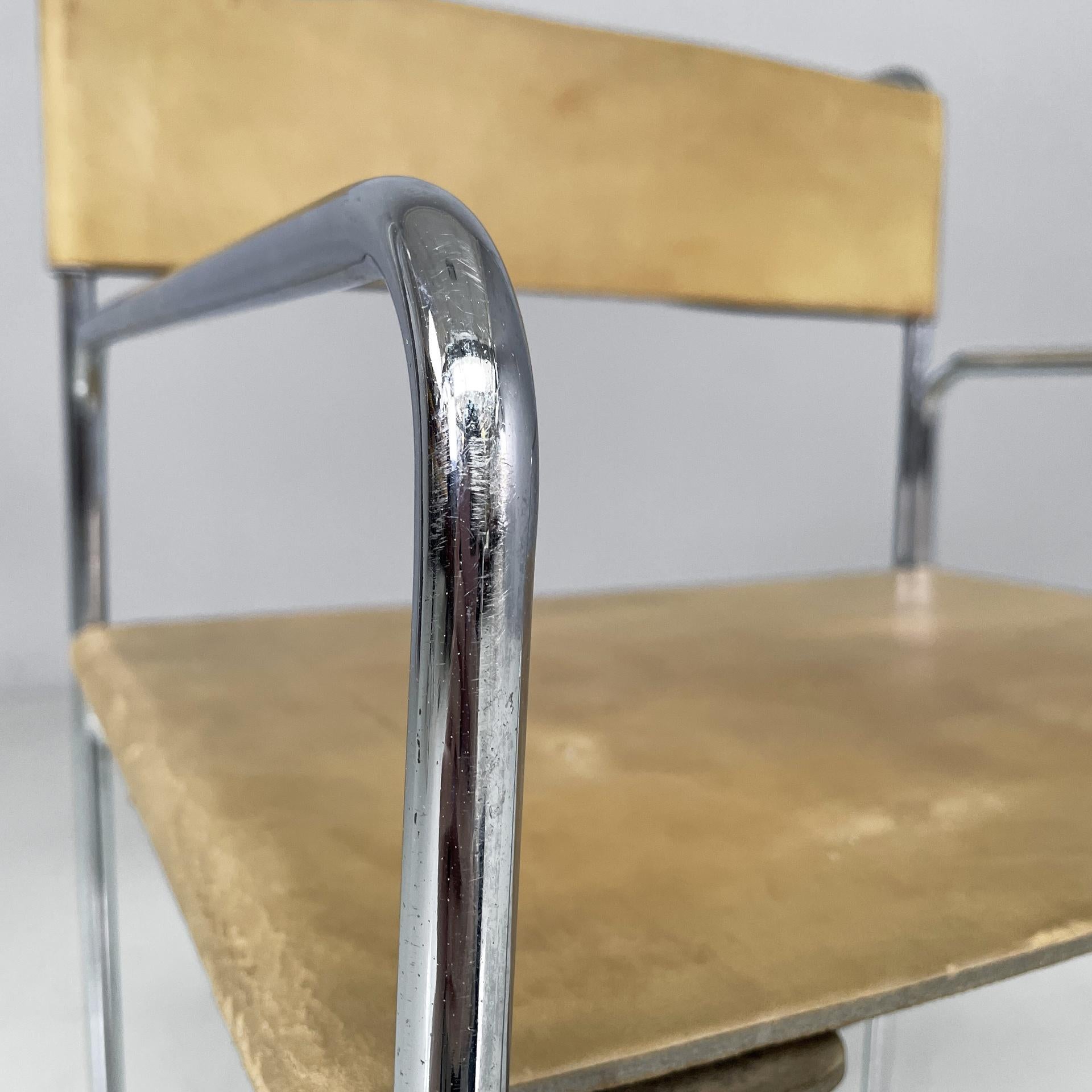 Italienische moderne beige Stühle Libellula von Giovanni Carini für Planula, 1970er Jahre im Angebot 7