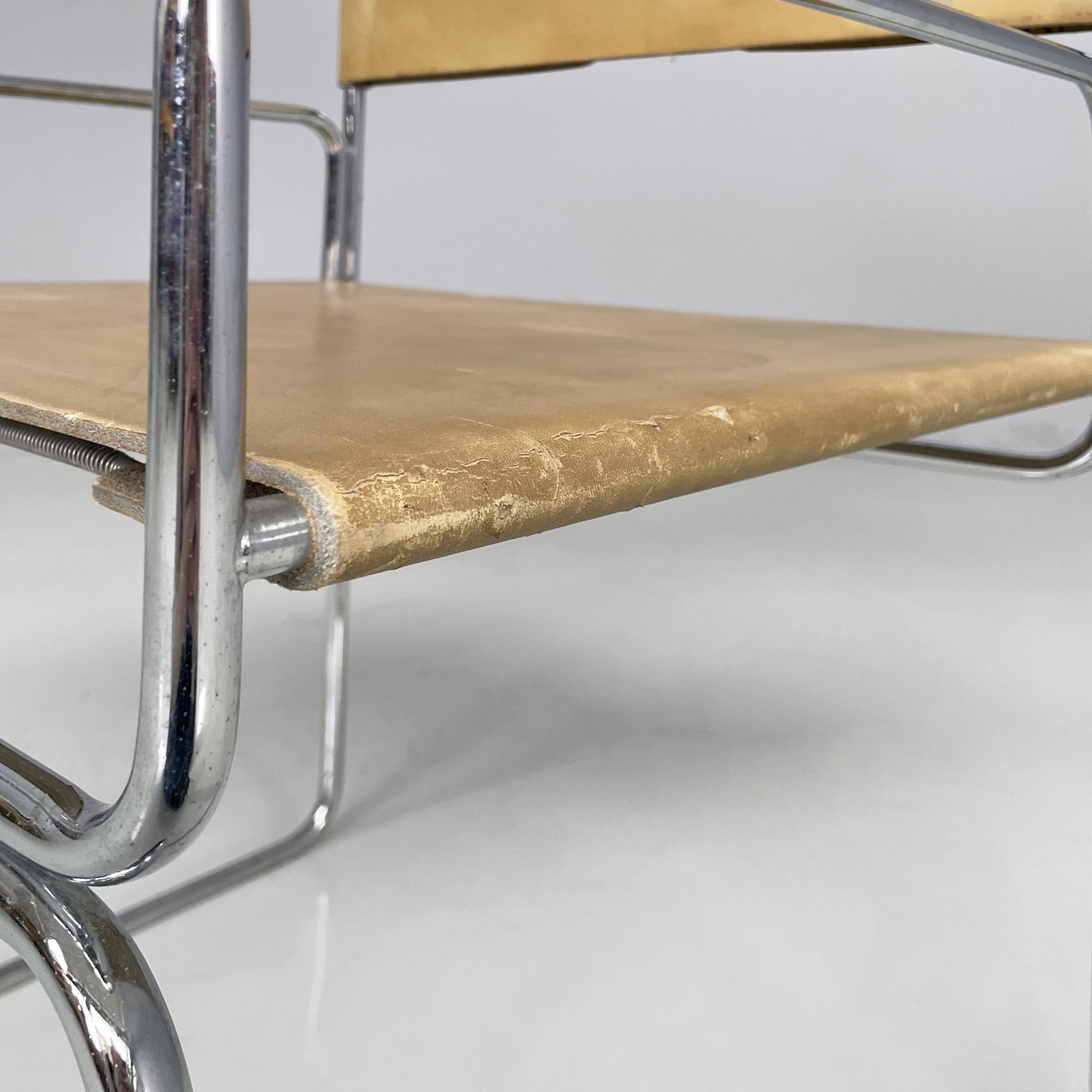 Italienische moderne beige Stühle Libellula von Giovanni Carini für Planula, 1970er Jahre im Angebot 8