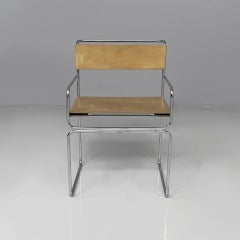 Italian modern beige chairs Libellula by Giovanni Carini for Planula, 1970s