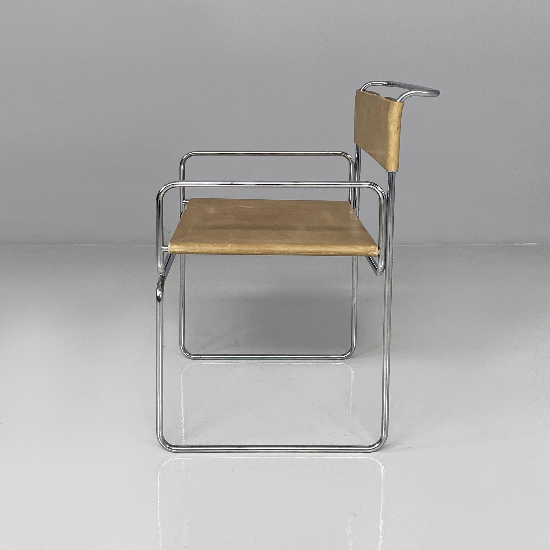 Italienische moderne beige Stühle Libellula von Giovanni Carini für Planula, 1970er Jahre (Moderne) im Angebot