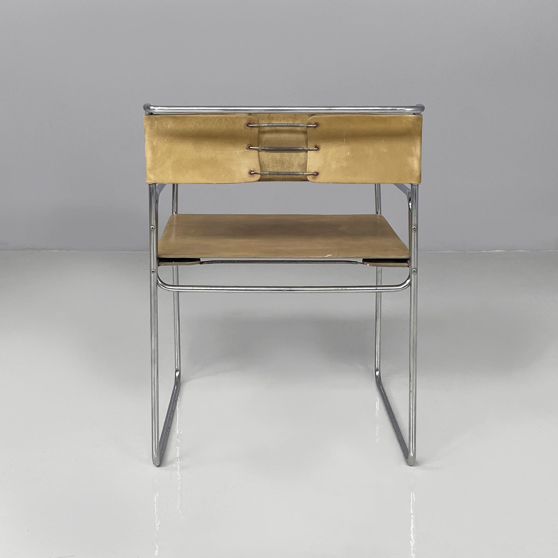 Italienische moderne beige Stühle Libellula von Giovanni Carini für Planula, 1970er Jahre (Ende des 20. Jahrhunderts) im Angebot