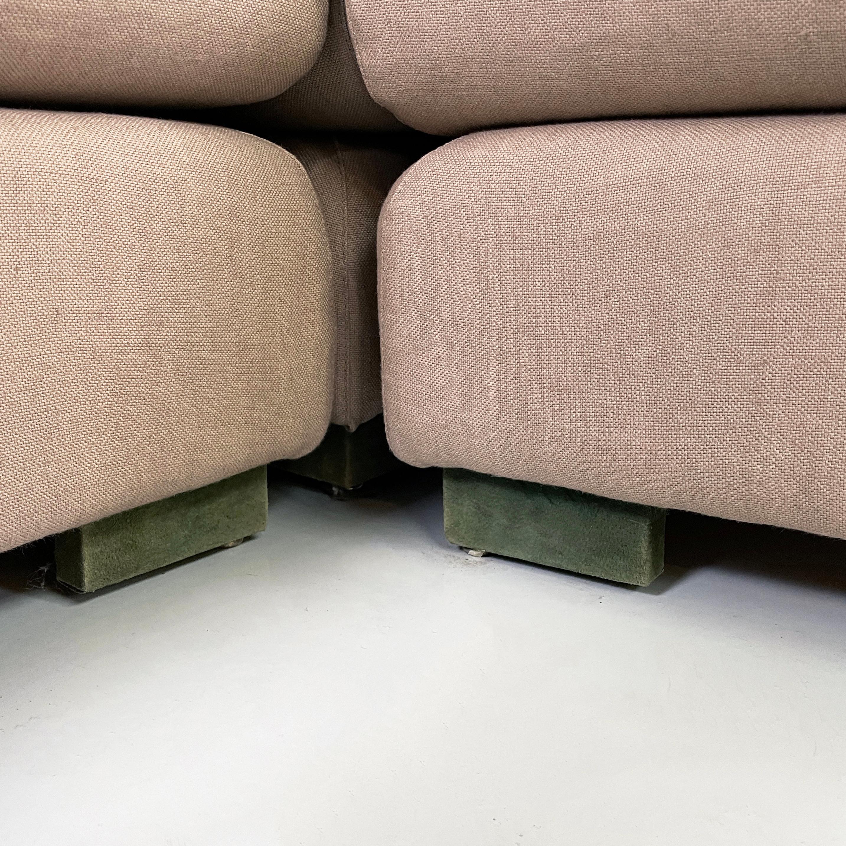 Italian modern Beige fabric Modular sofa by Willy Rizzo for Sabot, 1970s For Sale 7