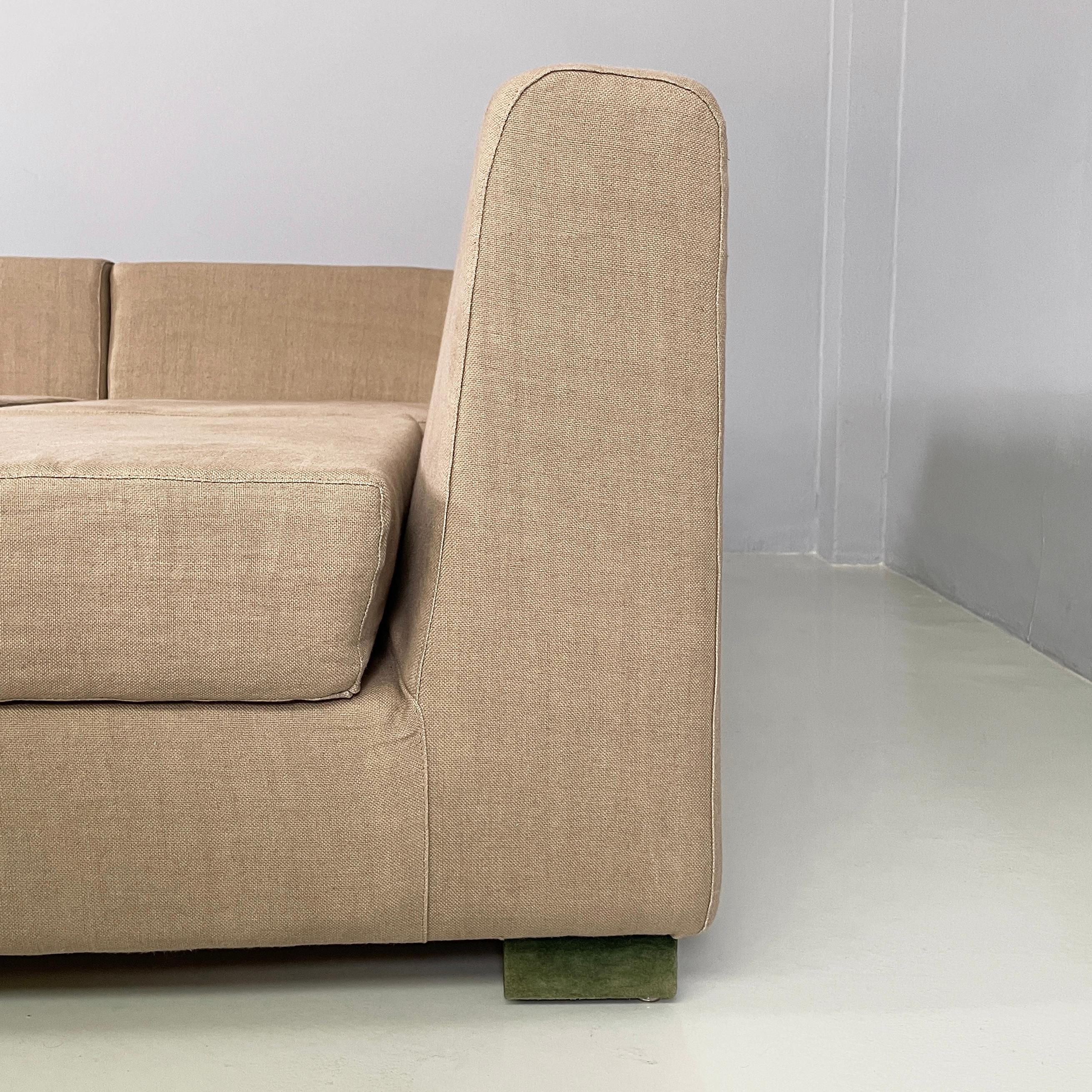 Fabric Italian modern Beige fabric Modular sofa by Willy Rizzo for Sabot, 1970s For Sale