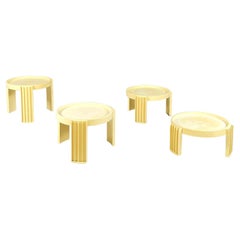 Italian Modern Beige Plastic Coffee Tables Marema by Frattini for Cassina, 1970s