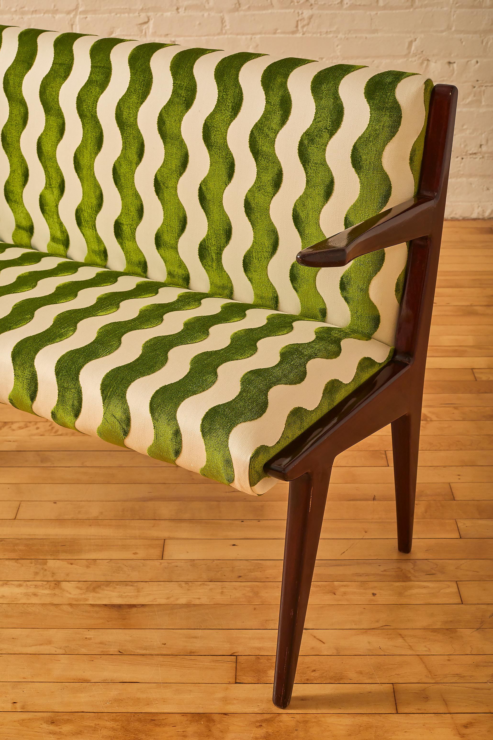 Fabric Italian Modern Bench by Fede Cheti