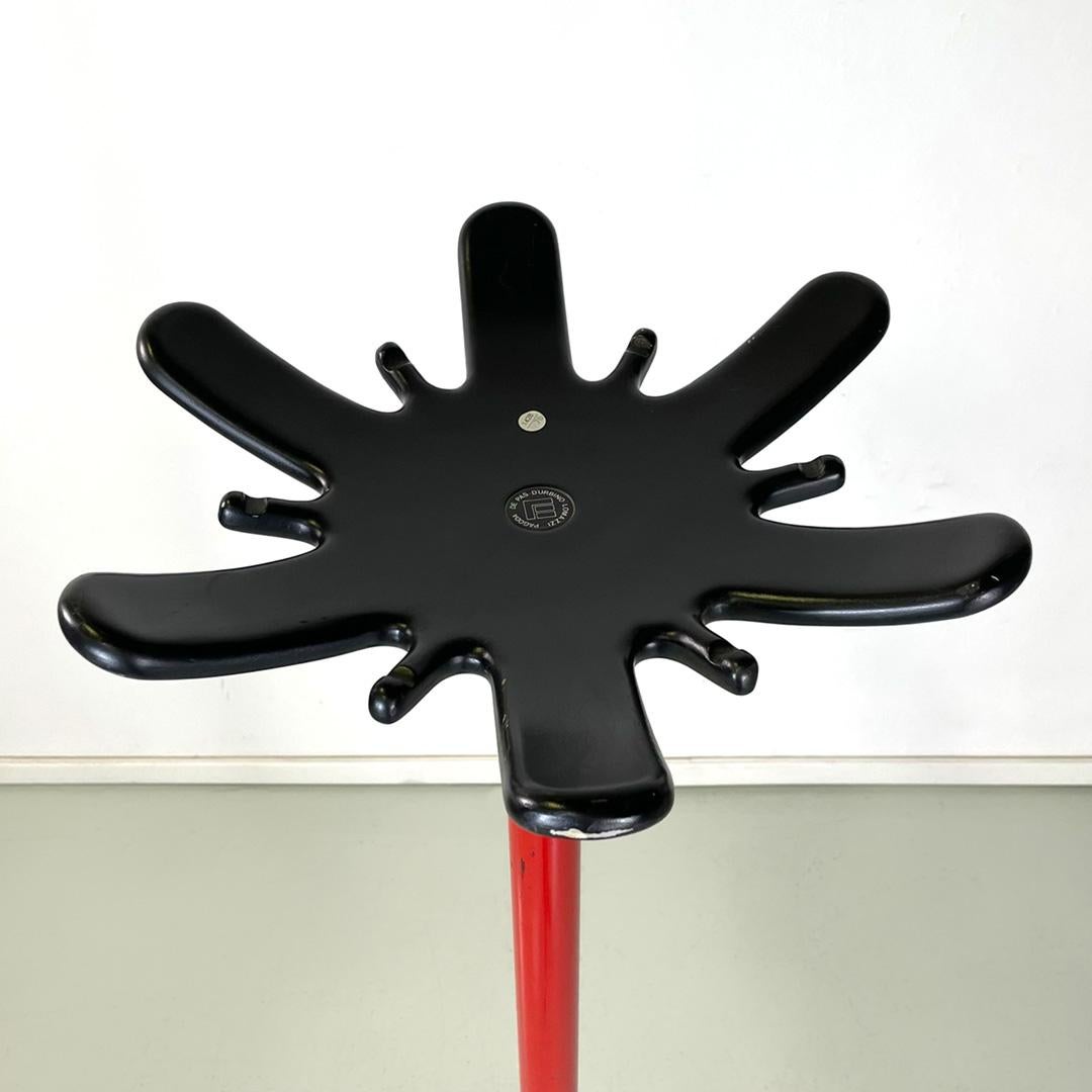 Modern Italian modern black and red coat stand Pagoda by De Pas D'Urbino Lomazzi, 1980s For Sale