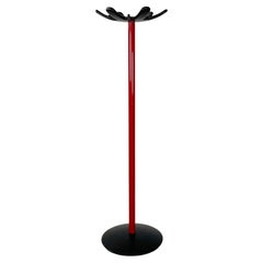 Vintage Italian modern black and red coat stand Pagoda by De Pas D'Urbino Lomazzi, 1980s