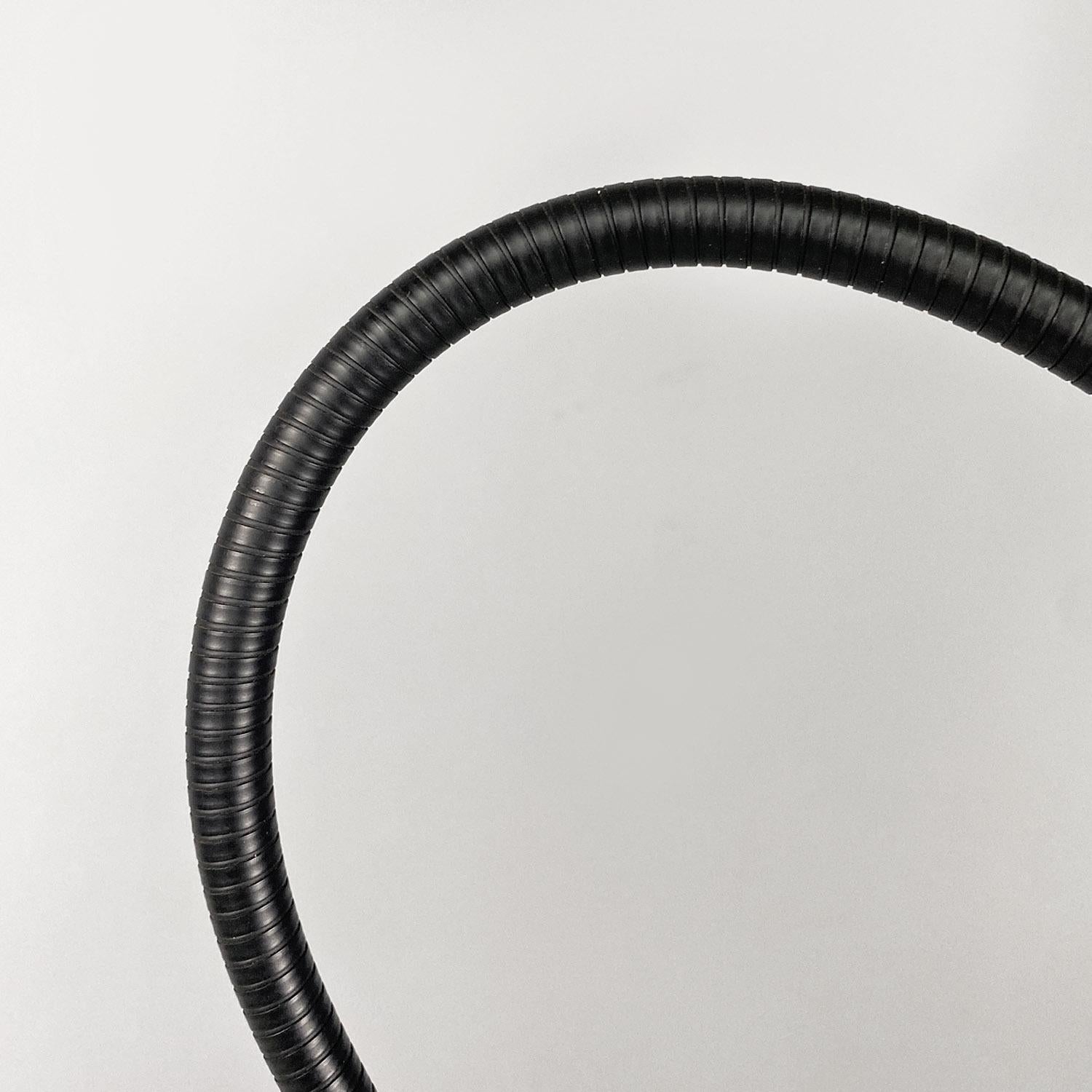 Lampada da terra regolabile in metallo nero e rosso di Tronconi, anni '80. in vendita 1
