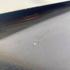 Italian modern black and red metal food trolley on wheels, 1980s