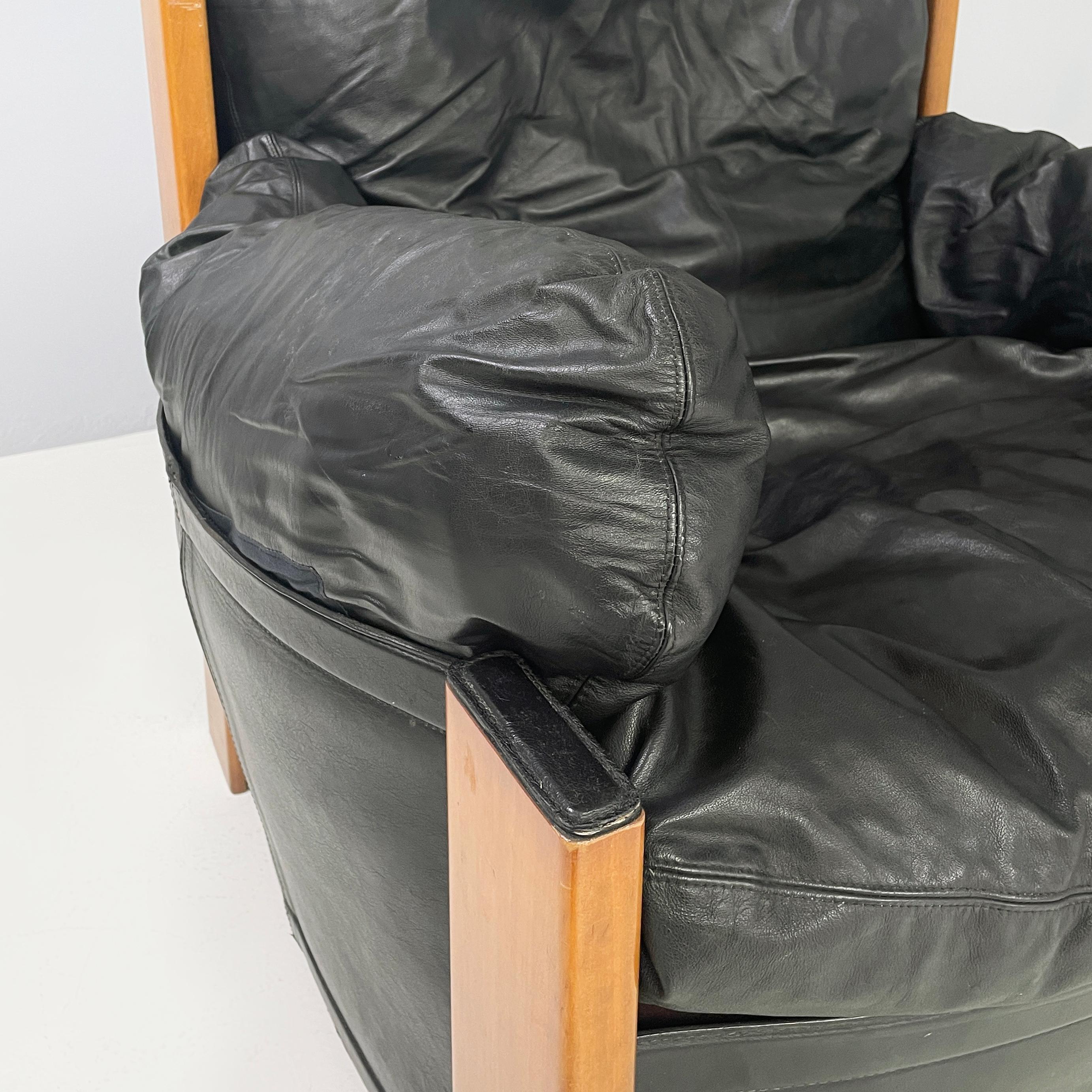 Italian modern Black armchair Artona by Afra and Tobia Scarpa for Maxalto, 1970s For Sale 5
