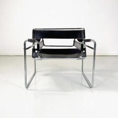Italian Modern Black Armchair Mod. Wassily B3 by Marcel Breuer for Gavina, 1960s