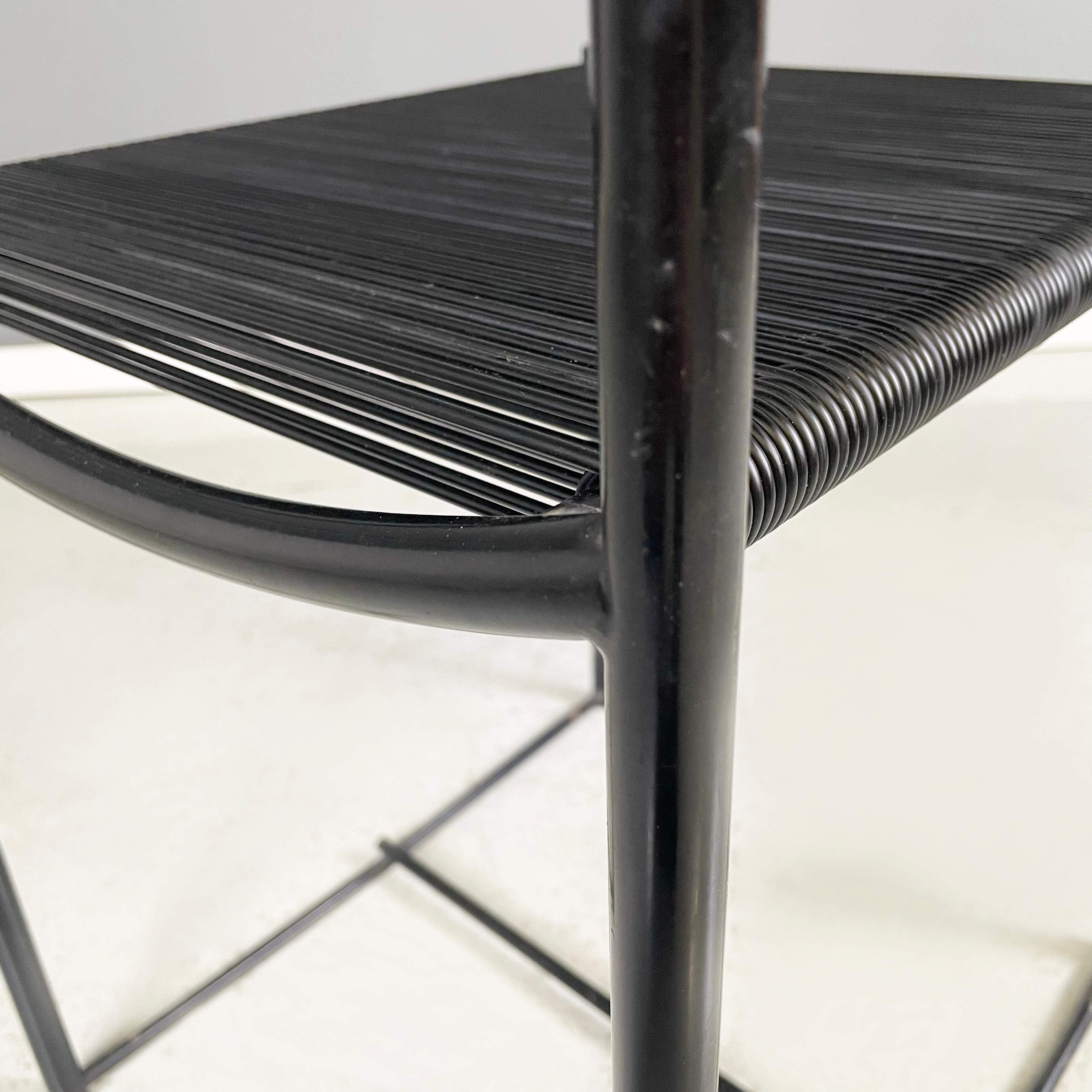 Italian modern black Chair Spaghetti by Giandomenico Belotti for Alias, 1980s For Sale 5