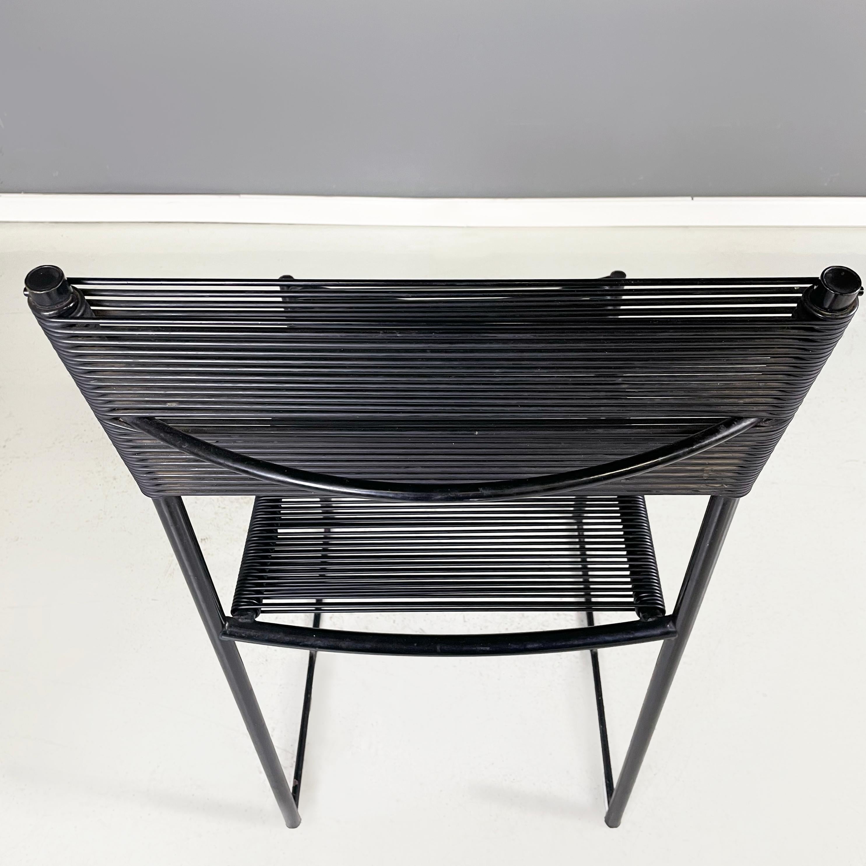 Italian modern black Chair Spaghetti by Giandomenico Belotti for Alias, 1980s For Sale 7