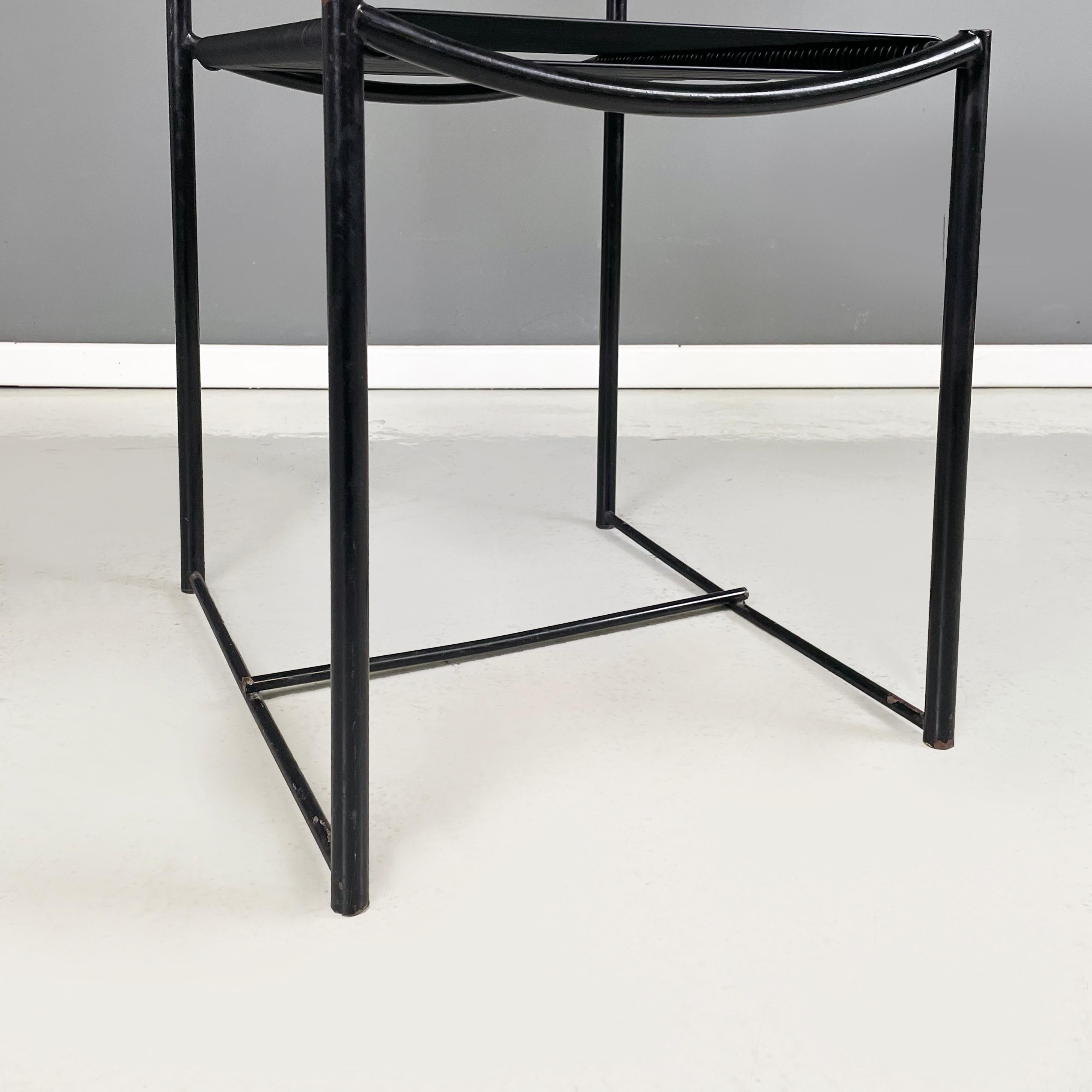 Italian modern black Chair Spaghetti by Giandomenico Belotti for Alias, 1980s For Sale 8