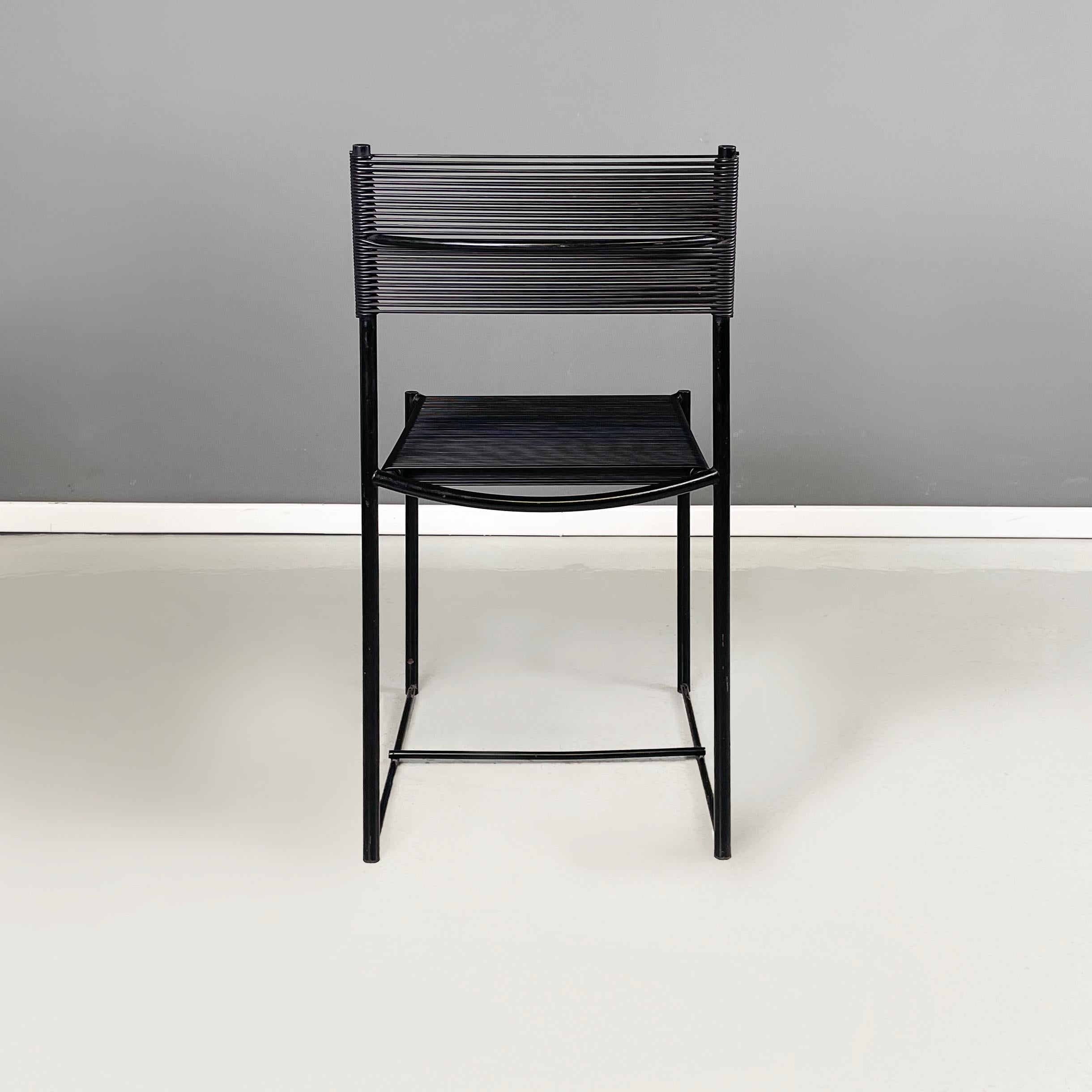 Late 20th Century Italian modern black Chair Spaghetti by Giandomenico Belotti for Alias, 1980s For Sale