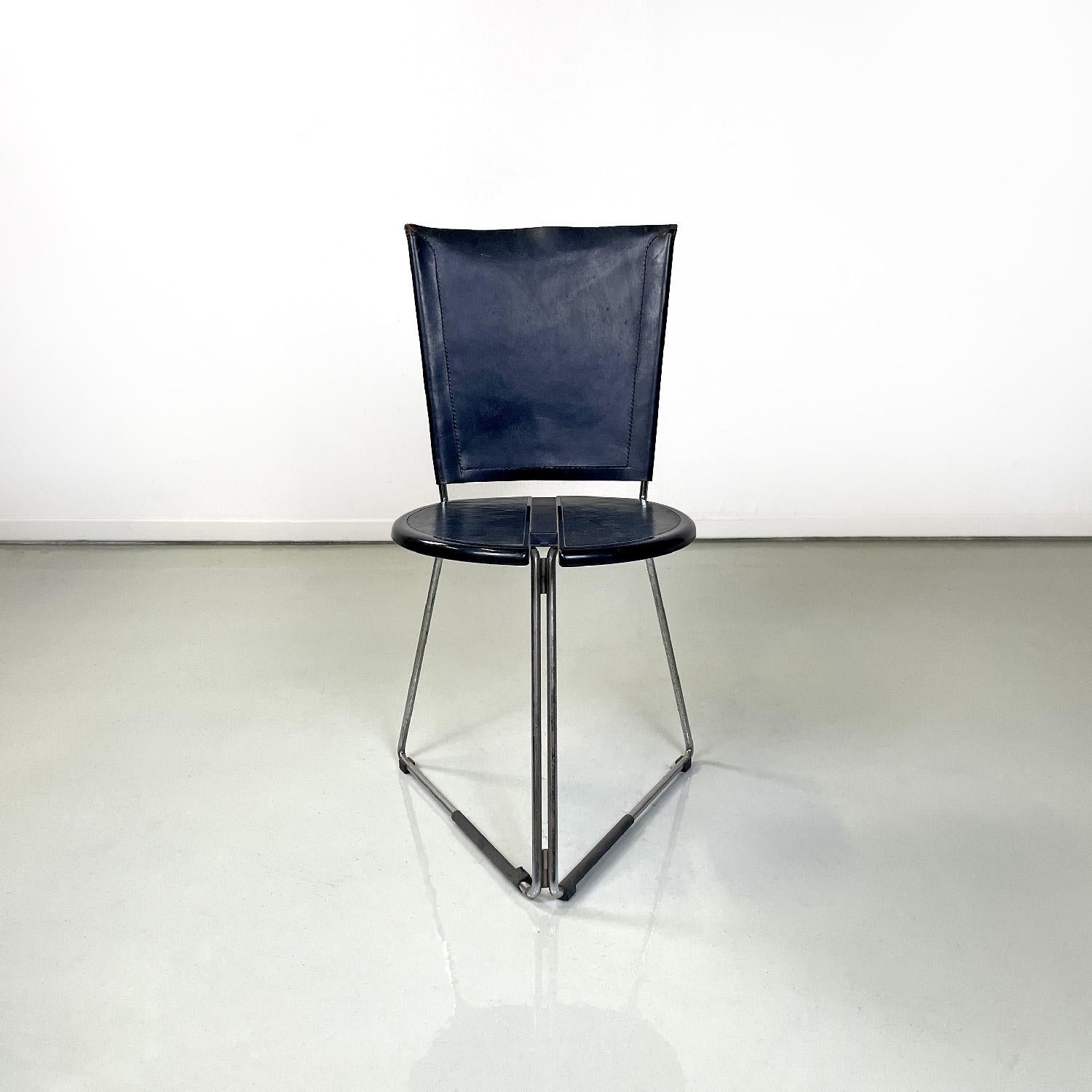 Italienischer moderner schwarzer Stuhl Terna von Gaspare Cairoli für Seccose, 1980er (Moderne) im Angebot