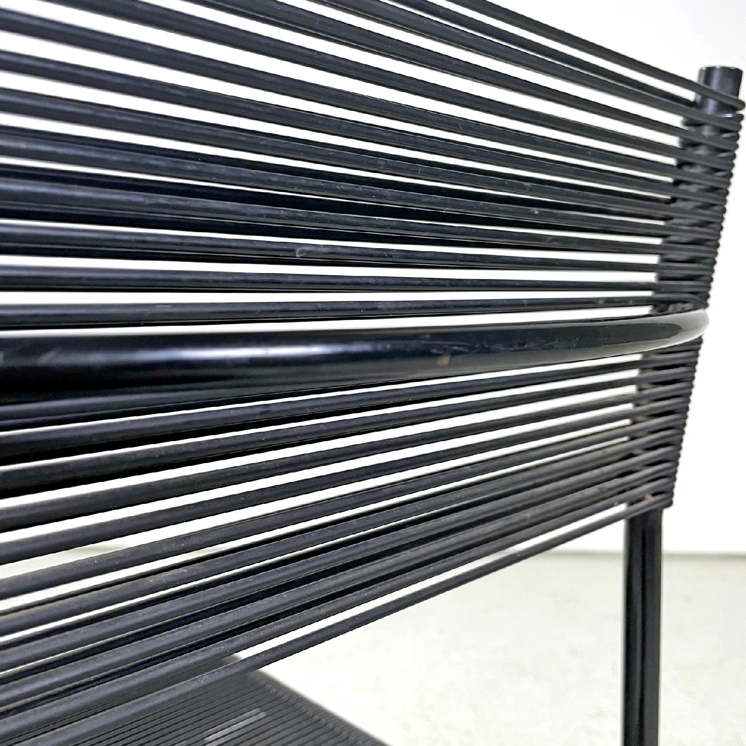 Italian modern black chairs Spaghetti by Giandomenico Belotti for Alias, 1980s 5