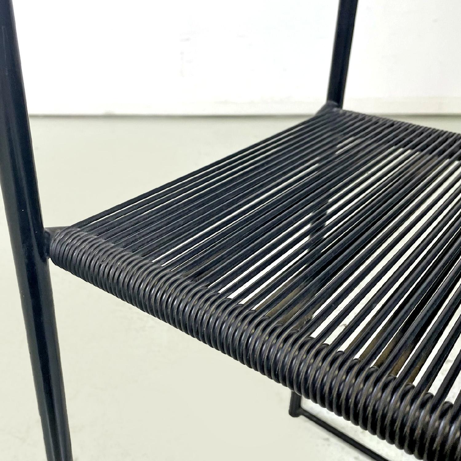 Italian modern black chairs Spaghetti by Giandomenico Belotti for Alias, 1980s 1