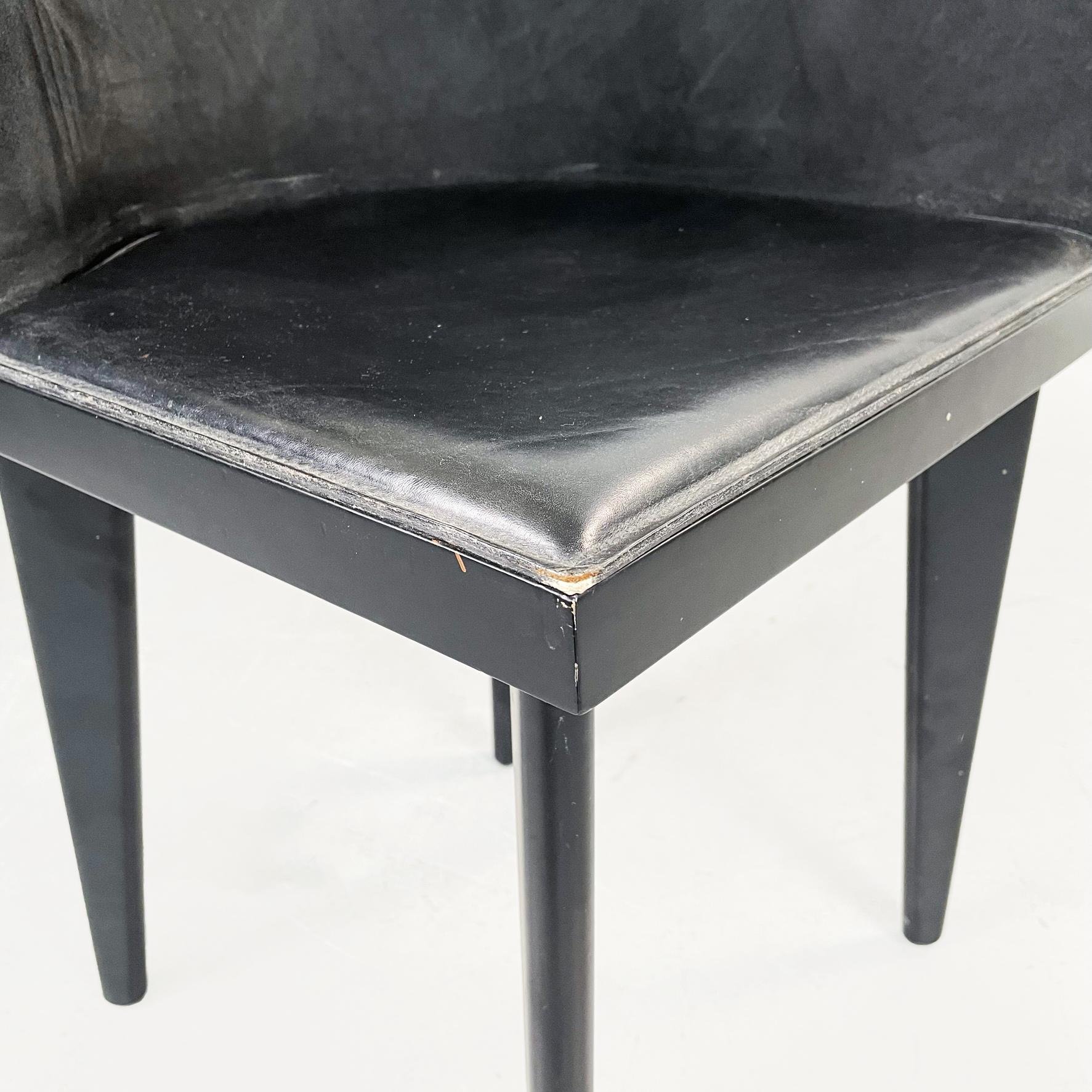 Moderne italienische schwarze Stühle Toscana von Sartogo und Grenon für Saporiti, 1980er Jahre im Angebot 6