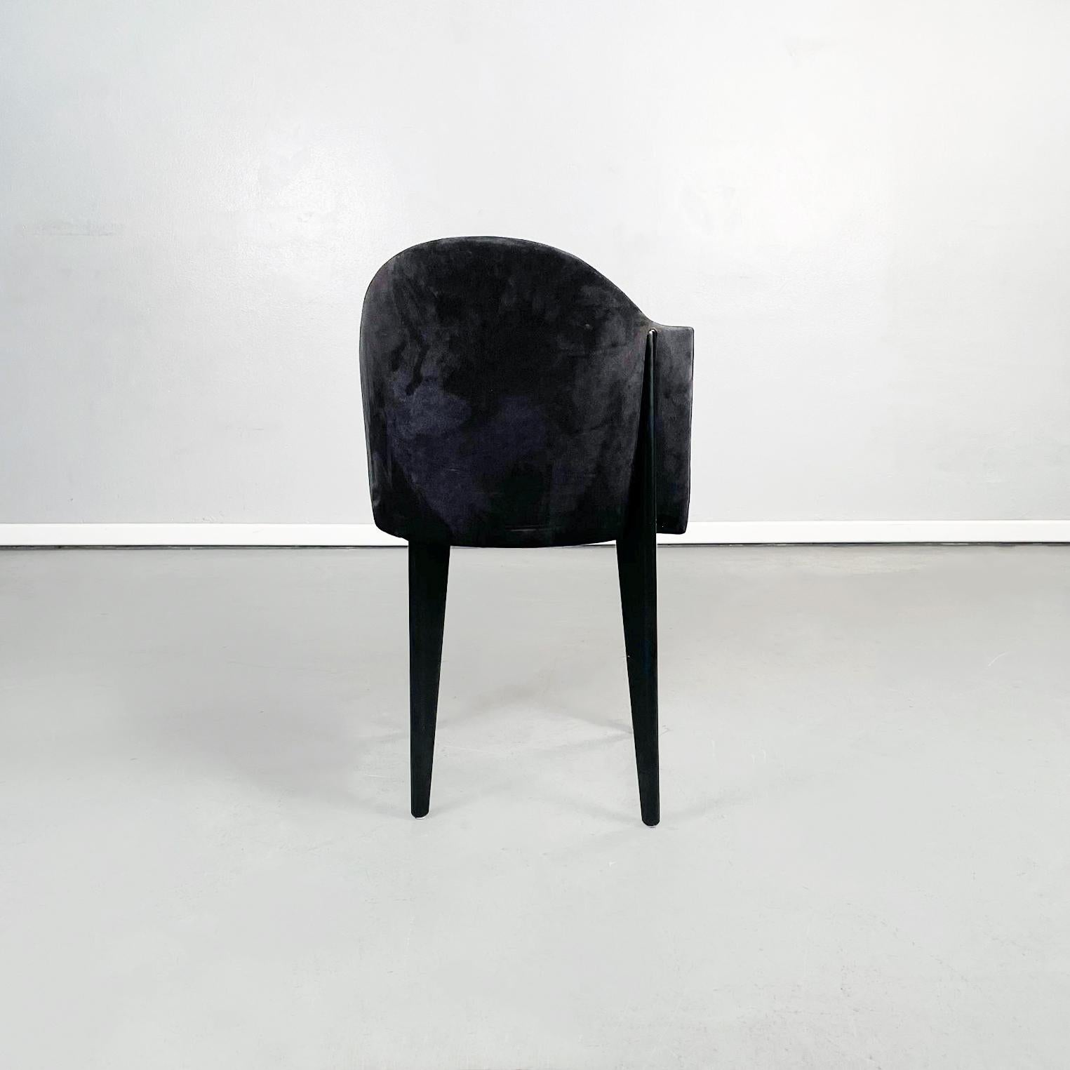 Moderne italienische schwarze Stühle Toscana von Sartogo und Grenon für Saporiti, 1980er Jahre im Angebot 1