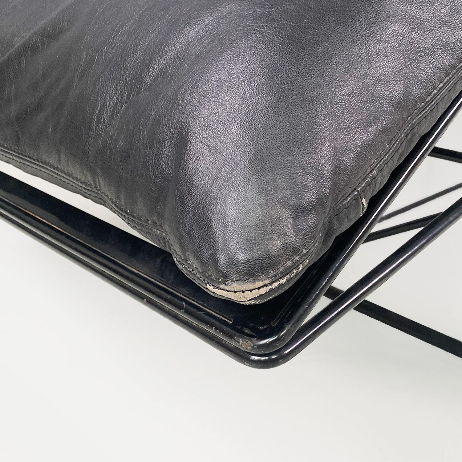 Italian modern black chaise lounge by Paolo Passerini for Uvet Dimensione, 1980s 8