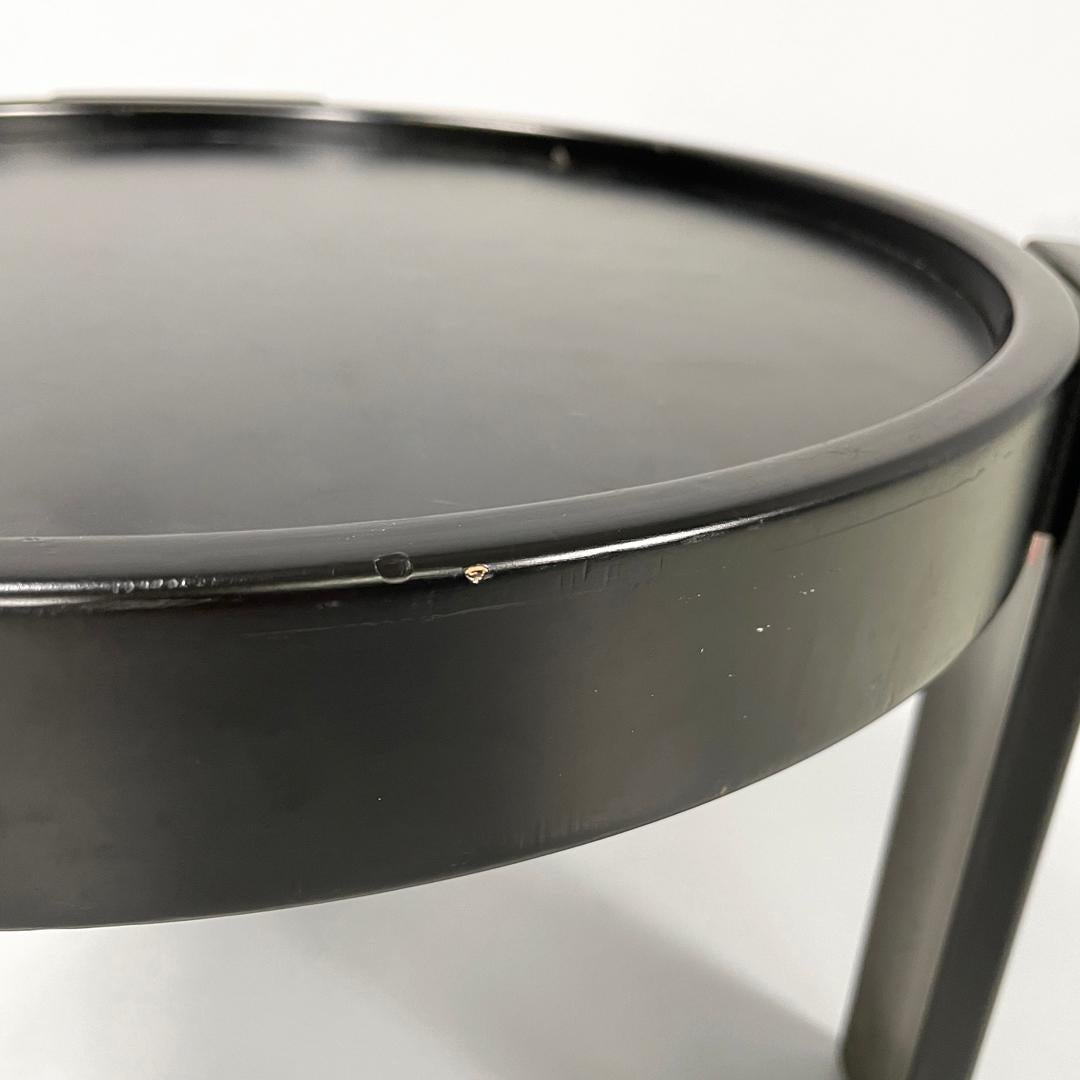 Italian modern black coffee table 780/783 Gianfranco Frattini for Cassina, 1970s 6