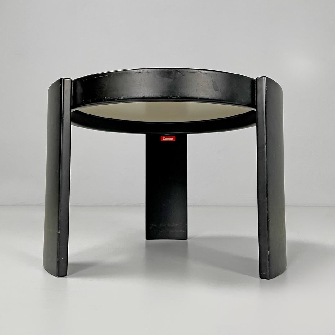 Late 20th Century Italian modern black coffee table 780/783 Gianfranco Frattini for Cassina, 1970s