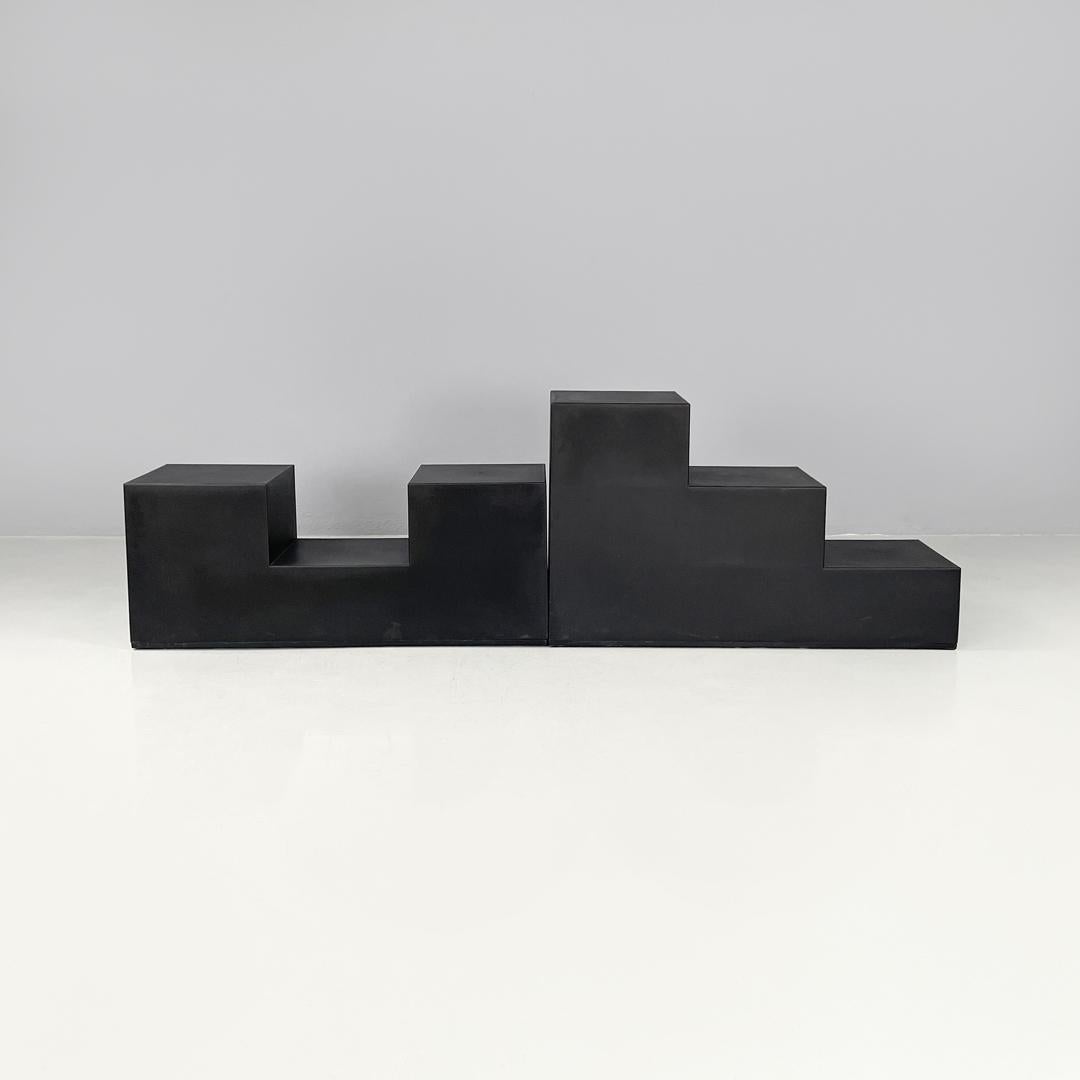 Moderne italienische schwarze Couchtische Gli Scacchi Mario Bellini C&B Italia, 1970er Jahre (Italienisch)