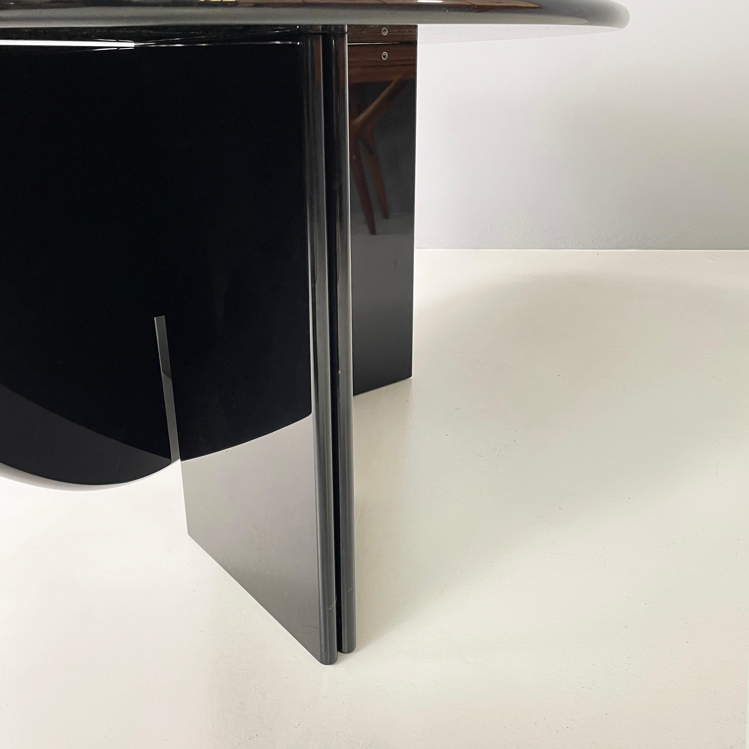 Italian modern Black Dining table or console by Takahama for Cassina, 1970s 8
